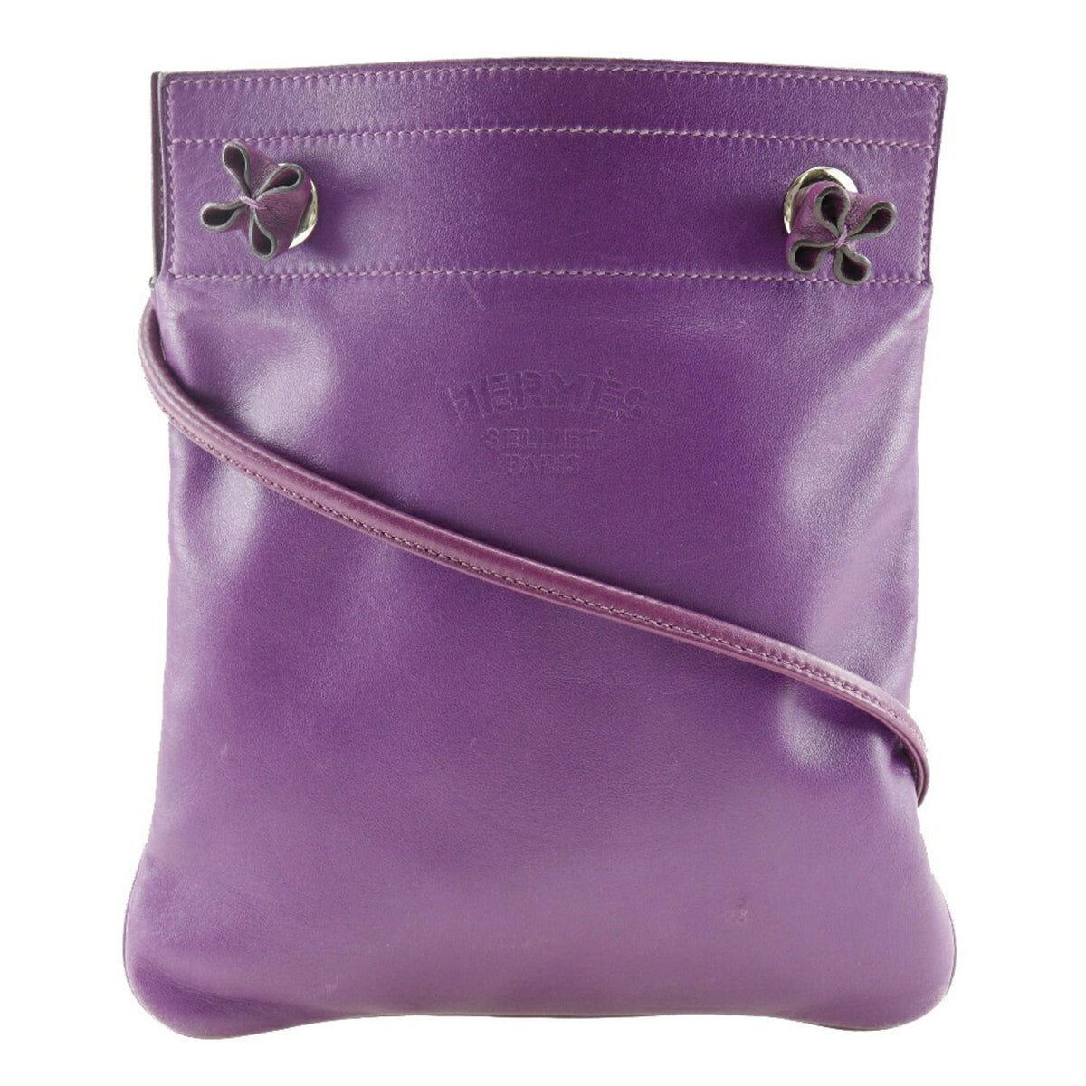 Hermes Purple Swift Leather Shoulder Bag (Pre-Owned)