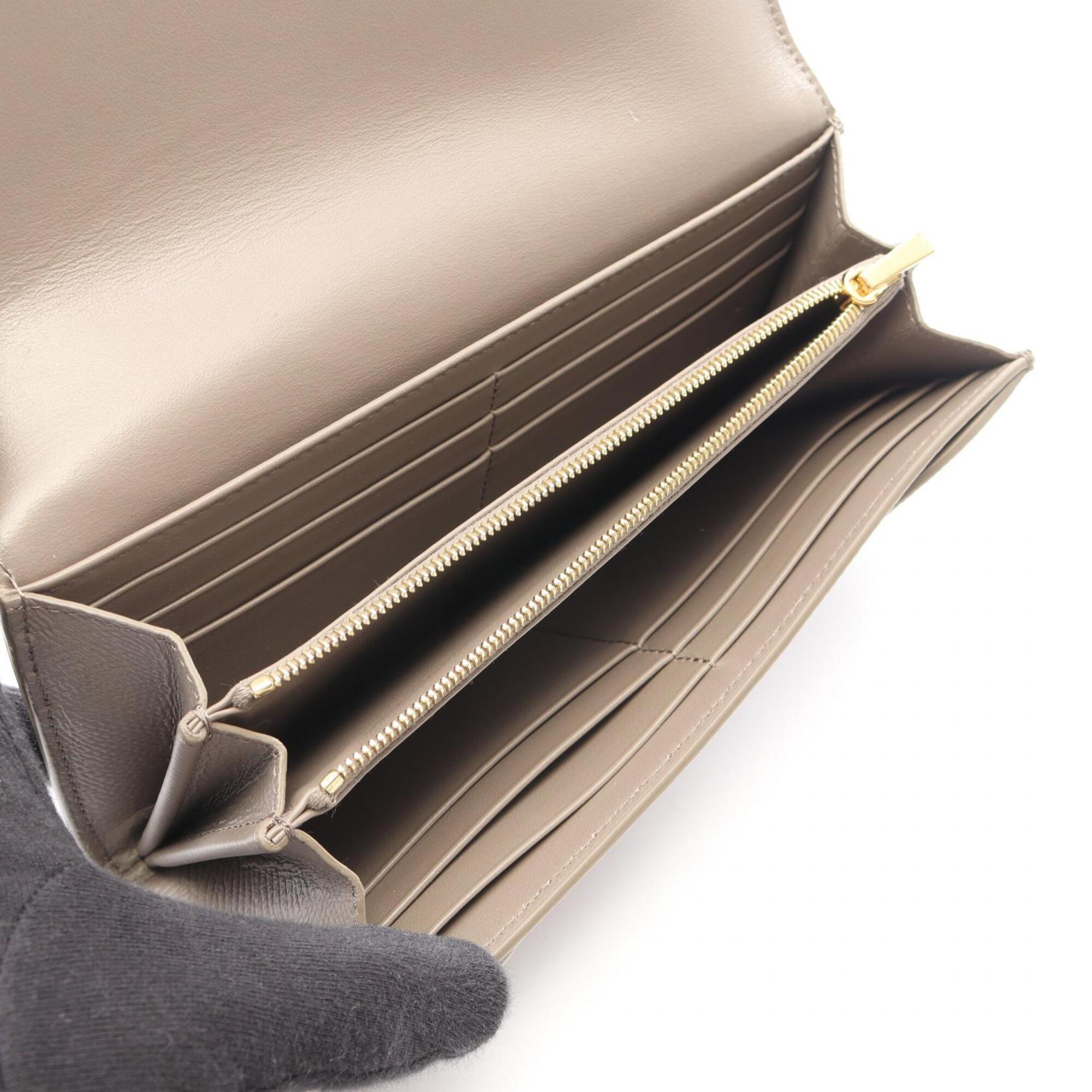 Celine Beige Leather Long Wallet (Bi-Fold) (Pre-Owned)
