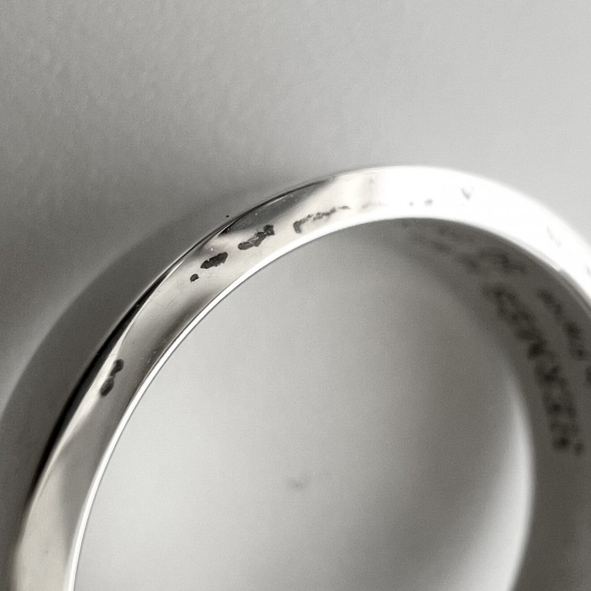 Hermes Silver Silver 925 Band Ring (Pre-Owned)