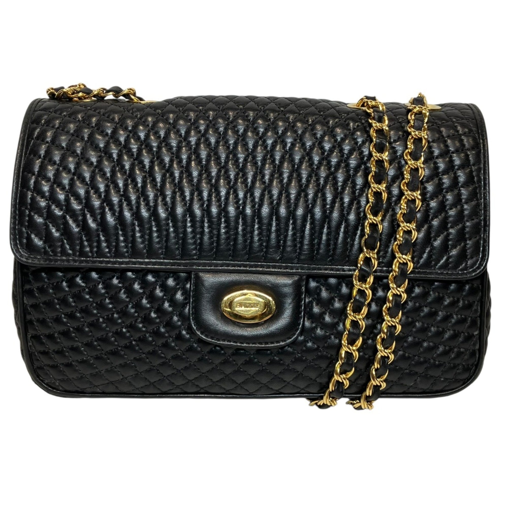 Bally Black Leather Shoulder Bag (Pre-Owned)