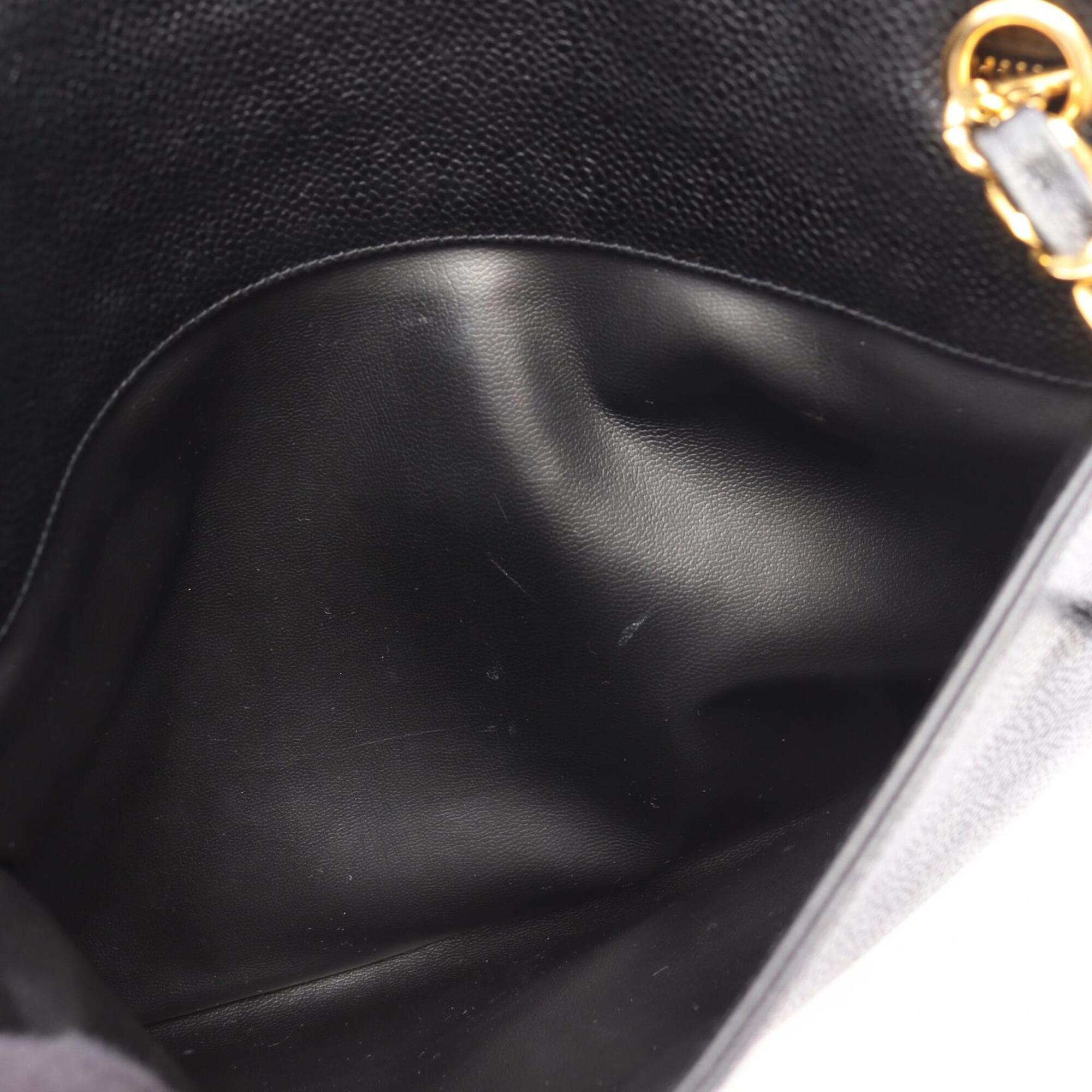 Chanel Black Grained Calfskin Handbag Tote Bag (Pre-Owned)
