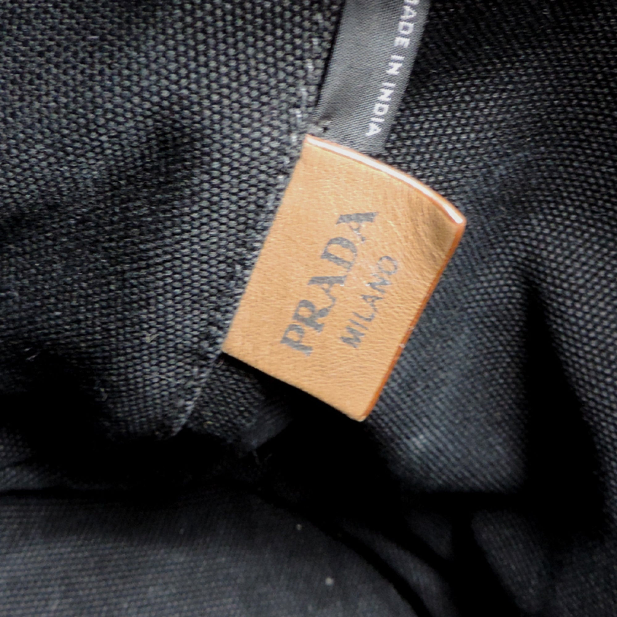 Prada Black Nero Canvas Handbag Pouch (Pre-Owned)