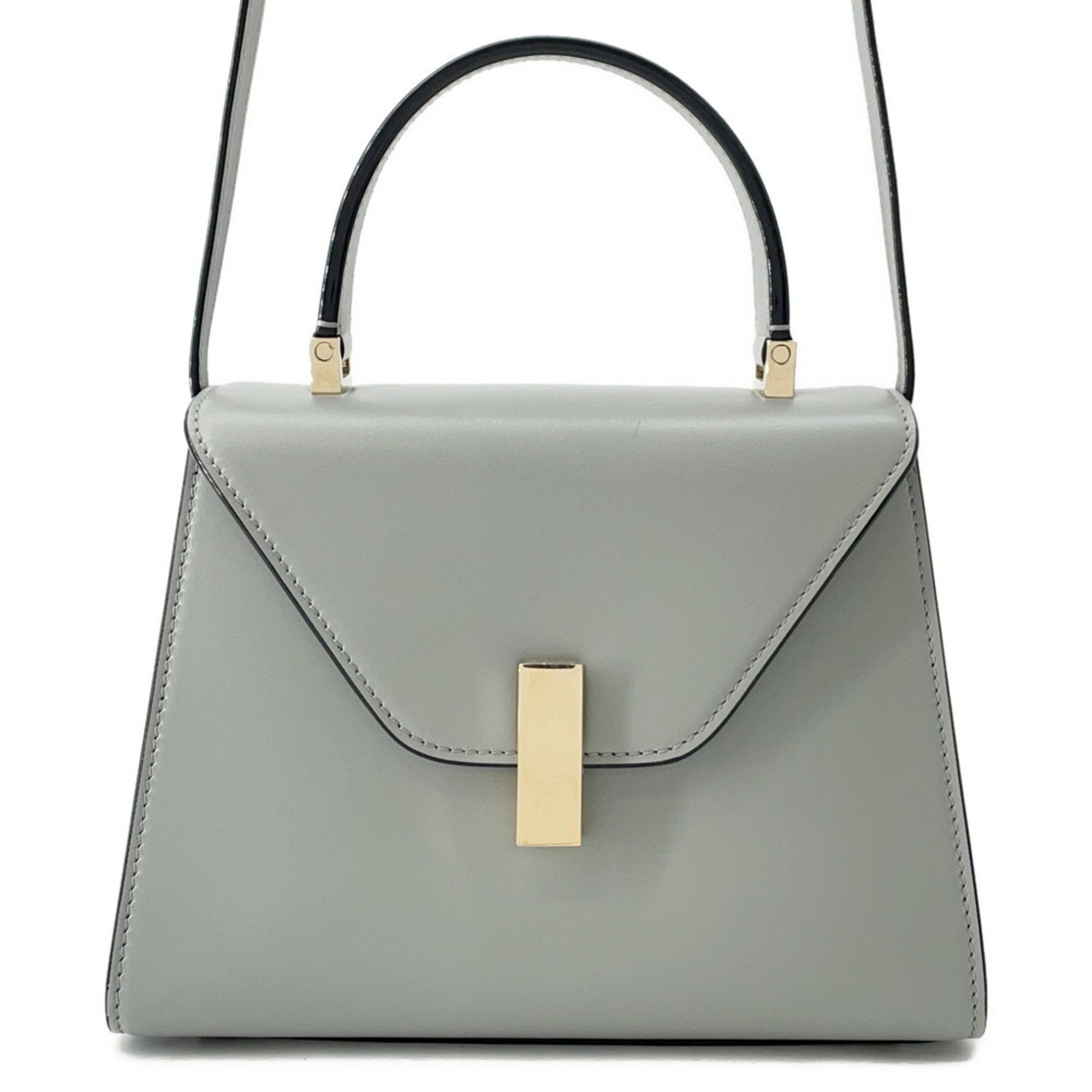 Valextra Light Gray Leather Handbag (Pre-Owned)