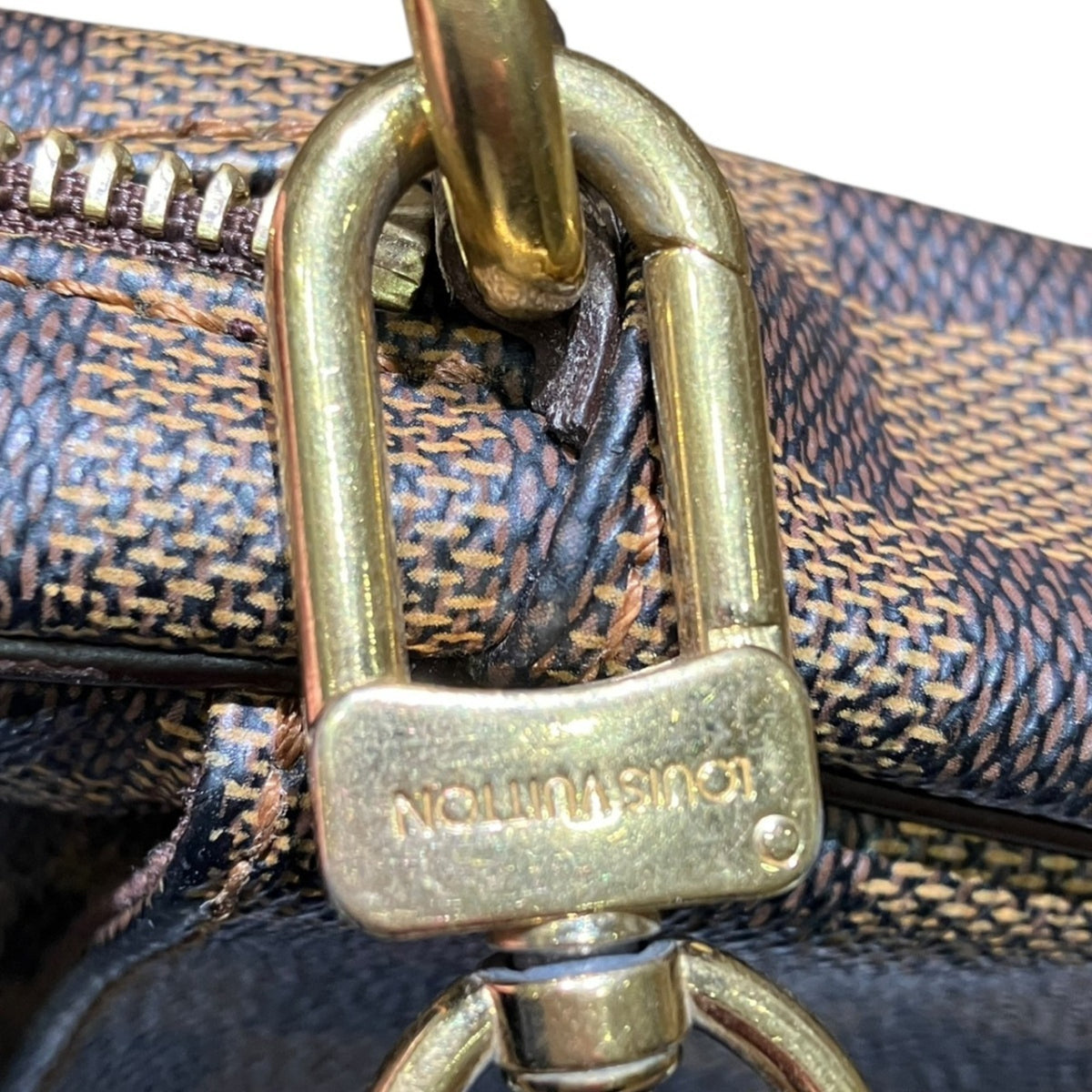 Louis Vuitton Brown Damier Canvas Clutch Bag (Pre-Owned)