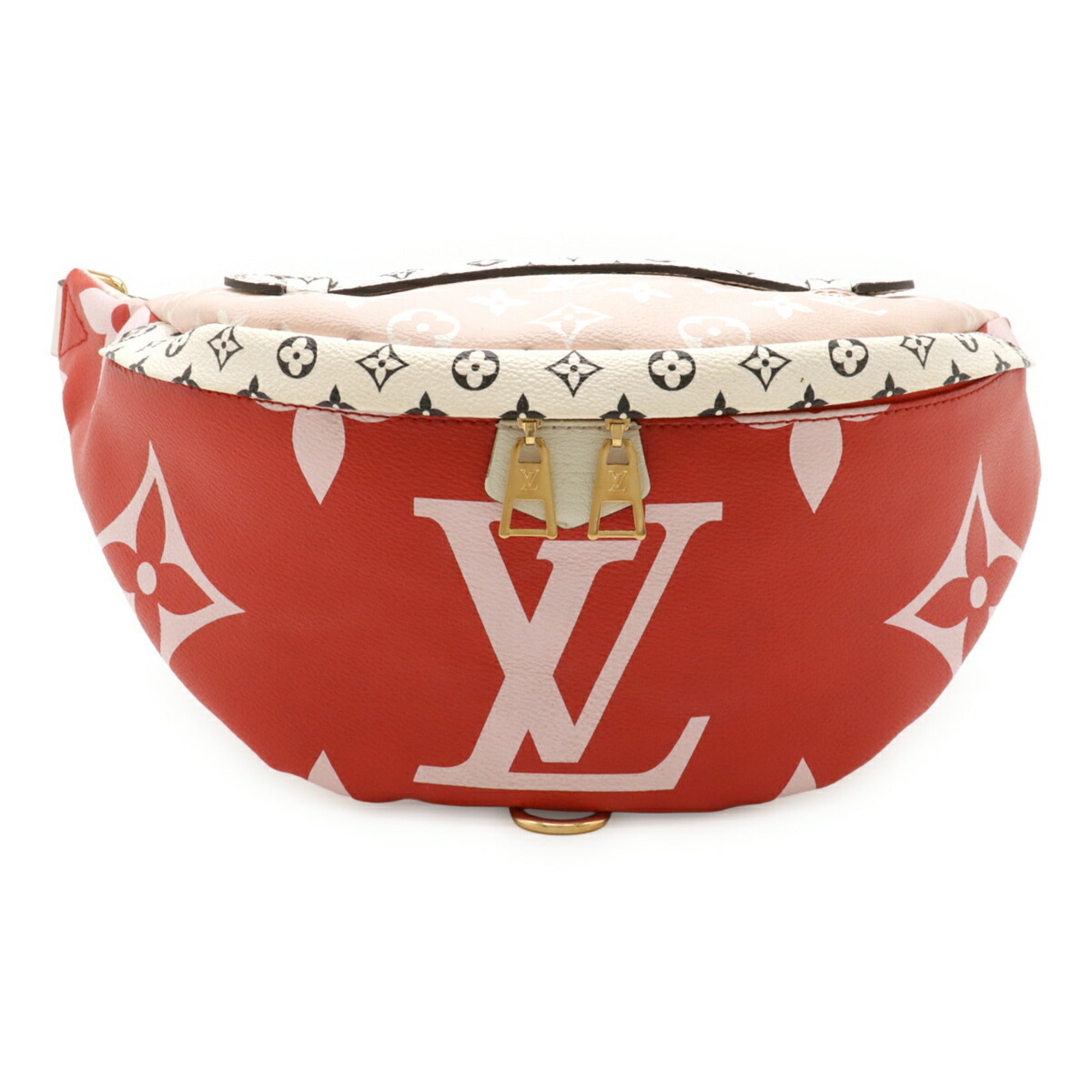 Louis Vuitton Pink Red Color Rouge White Pvc Coated Canvas Leather Fanny Pack (Pre-Owned)