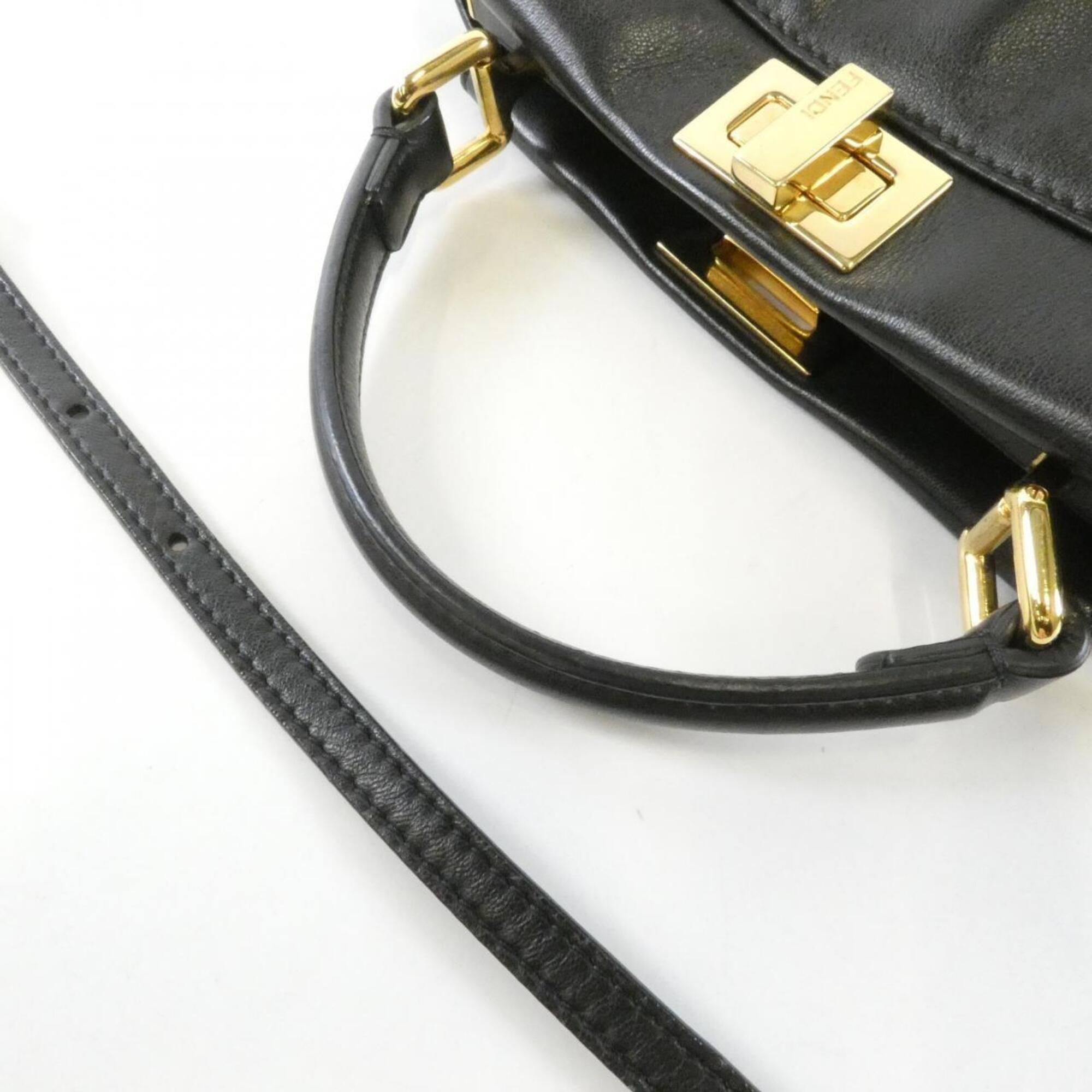 Fendi Black Leather Handbag (Pre-Owned)