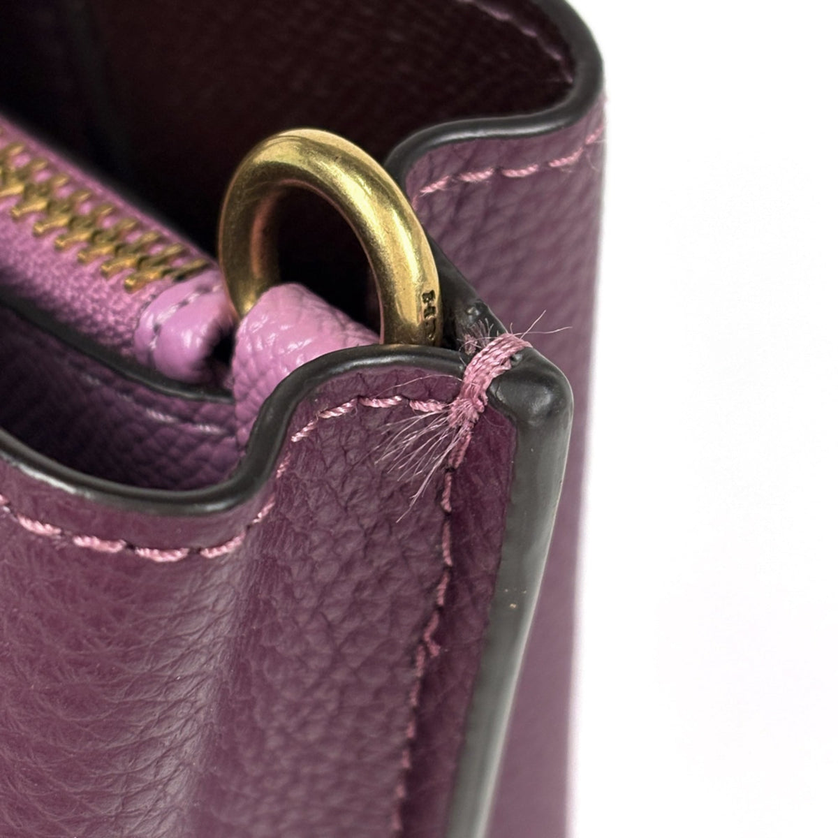 Coach Purple Leather Tote Bag (Pre-Owned)