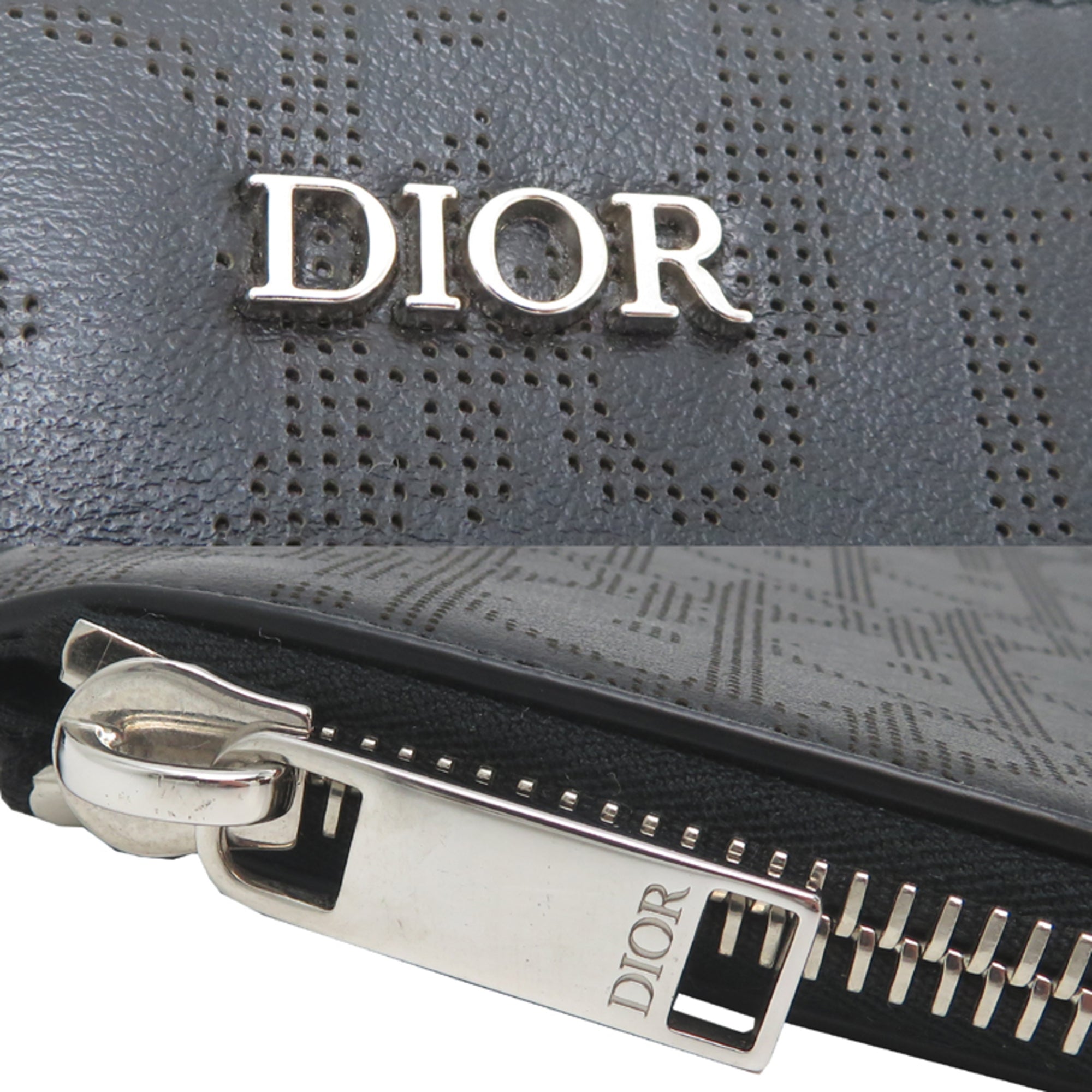 Christian Dior Black Leather Clutch Bag (Pre-Owned)