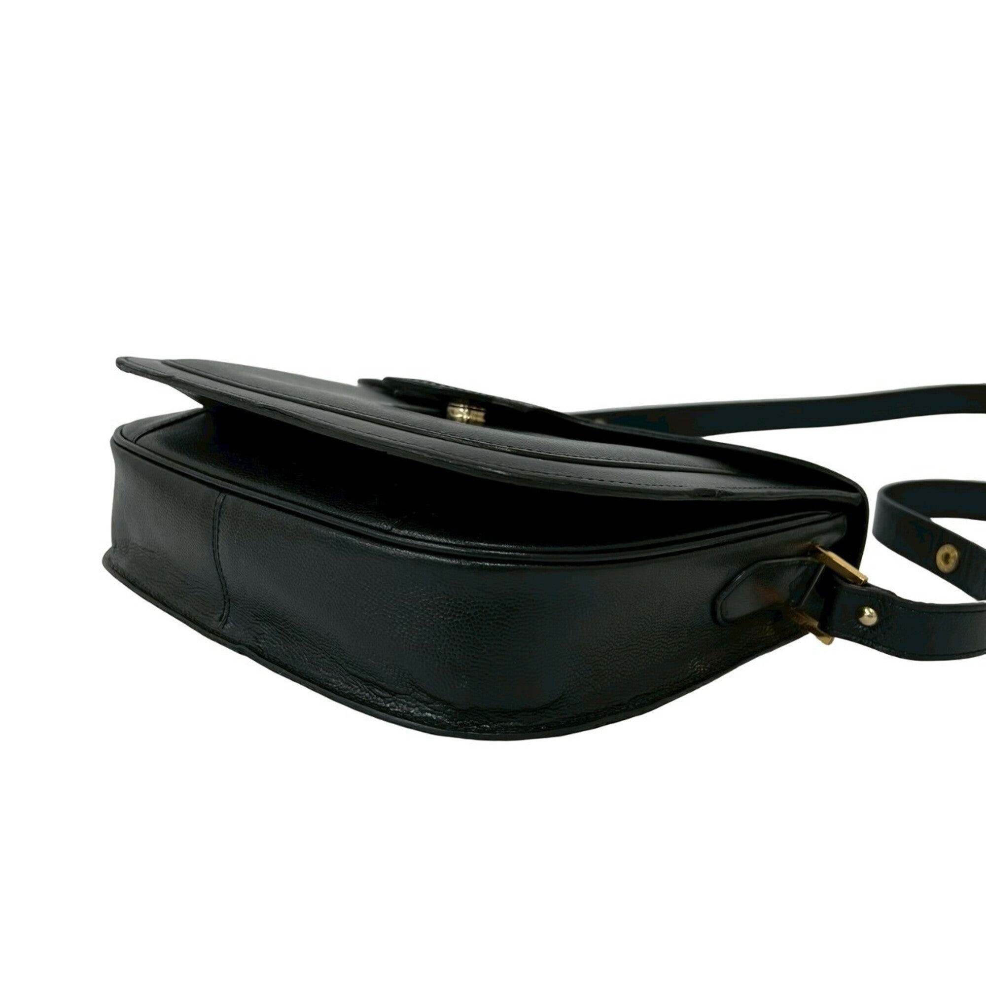 Yves Saint Laurent Black Leather Shoulder Bag (Pre-Owned)