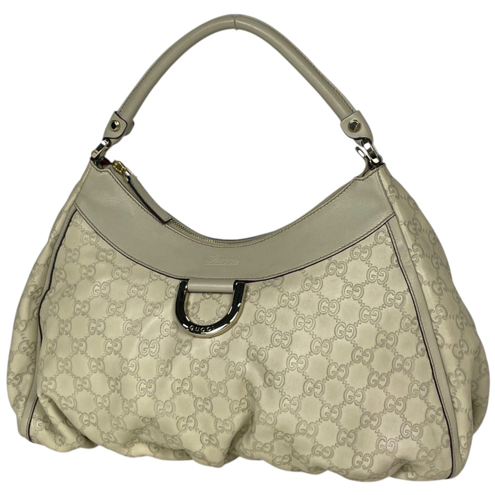 Gucci White Leather Shoulder Bag (Pre-Owned)