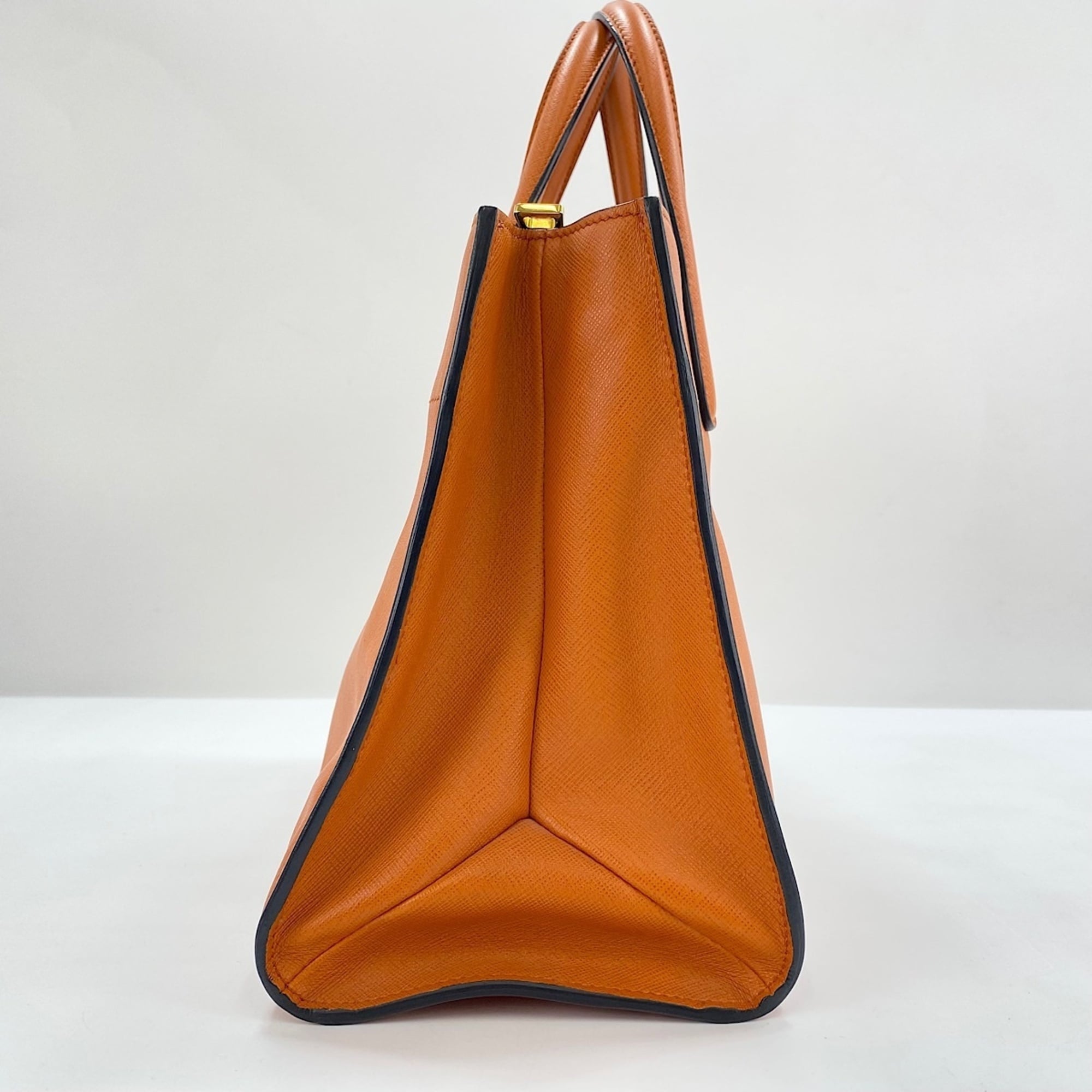 Prada Orange Leather Handbag (Pre-Owned)