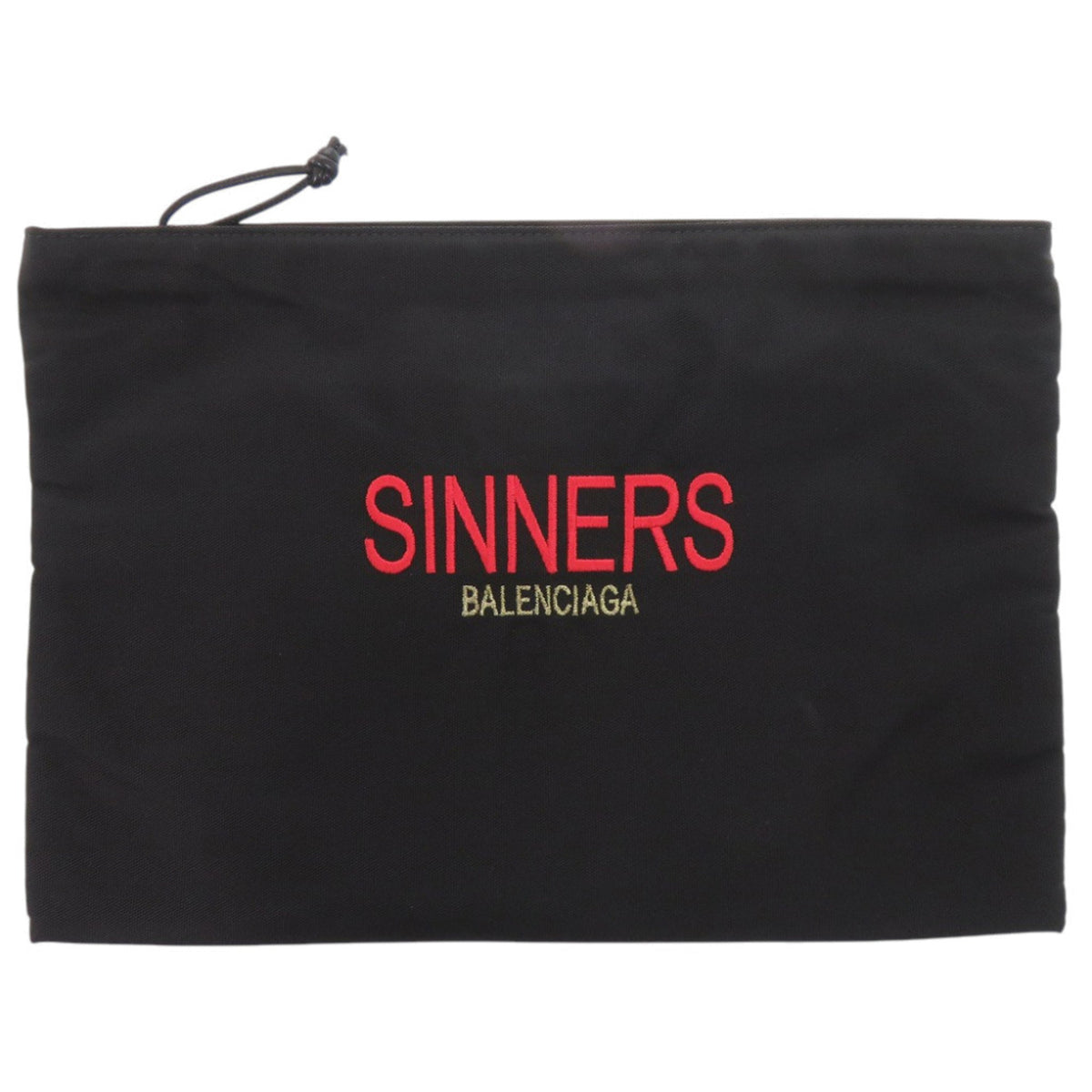 Balenciaga Black Nylon Clutch Bag Handbag Pouch (Pre-Owned)