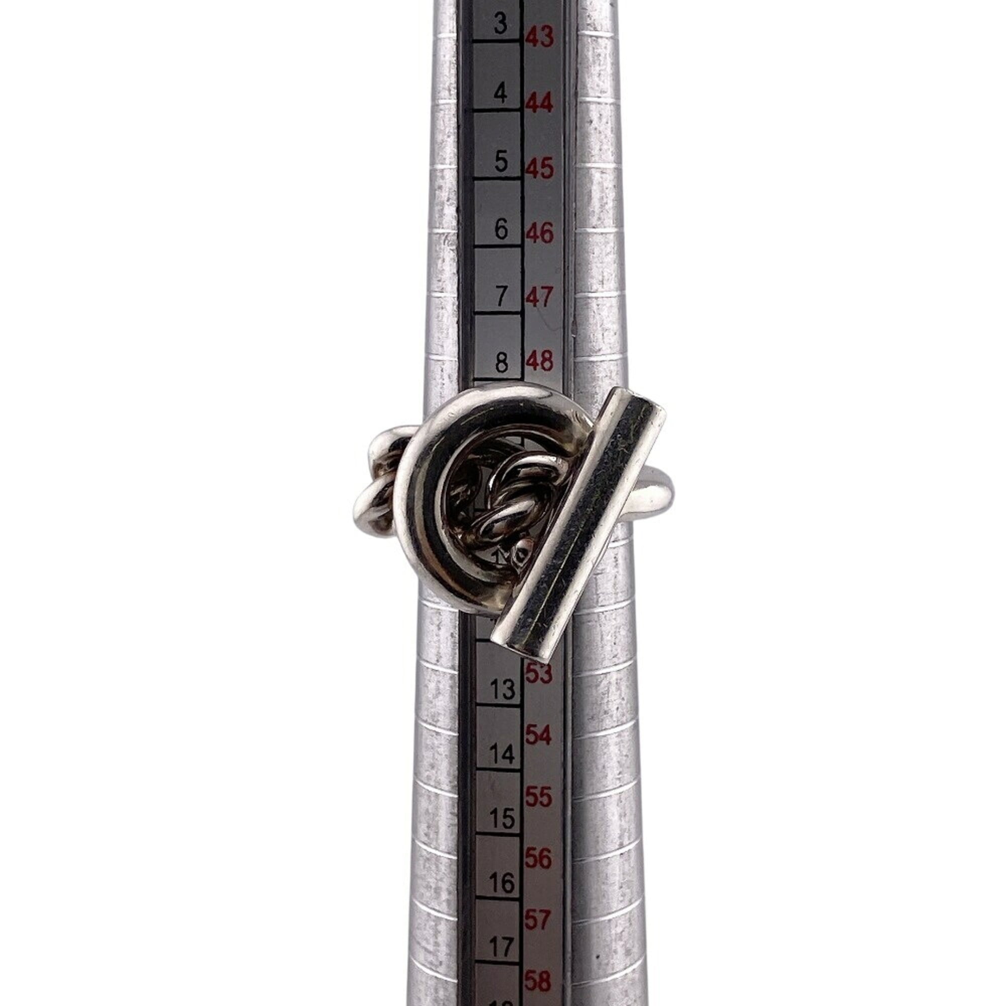 Hermes Silver Band Ring (Pre-Owned)