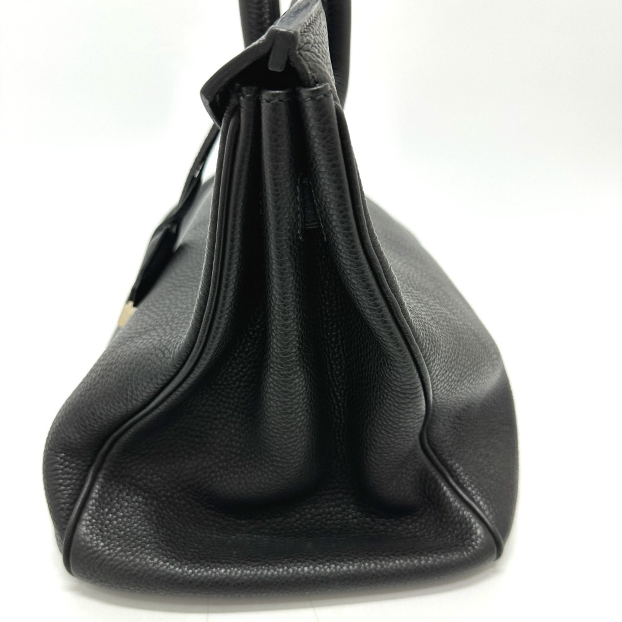 Hermes Black Leather Handbag (Pre-Owned)