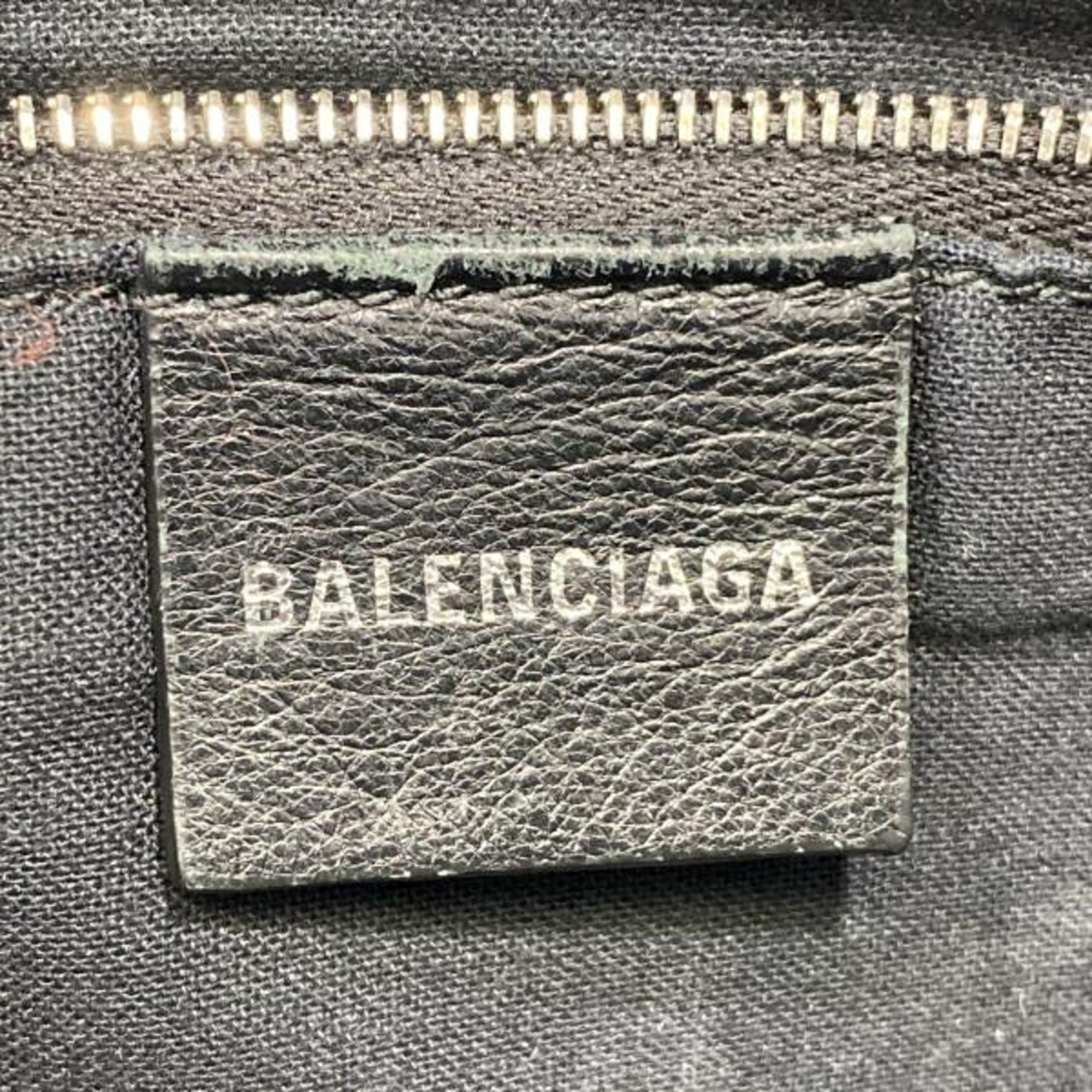 Balenciaga Black Leather Shoulder Bag (Pre-Owned)