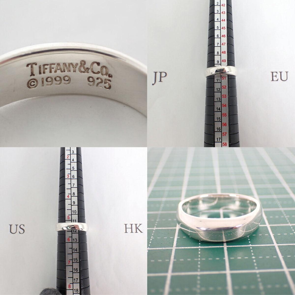 Tiffany Sterling Silver 925 Band Ring (Pre-Owned)