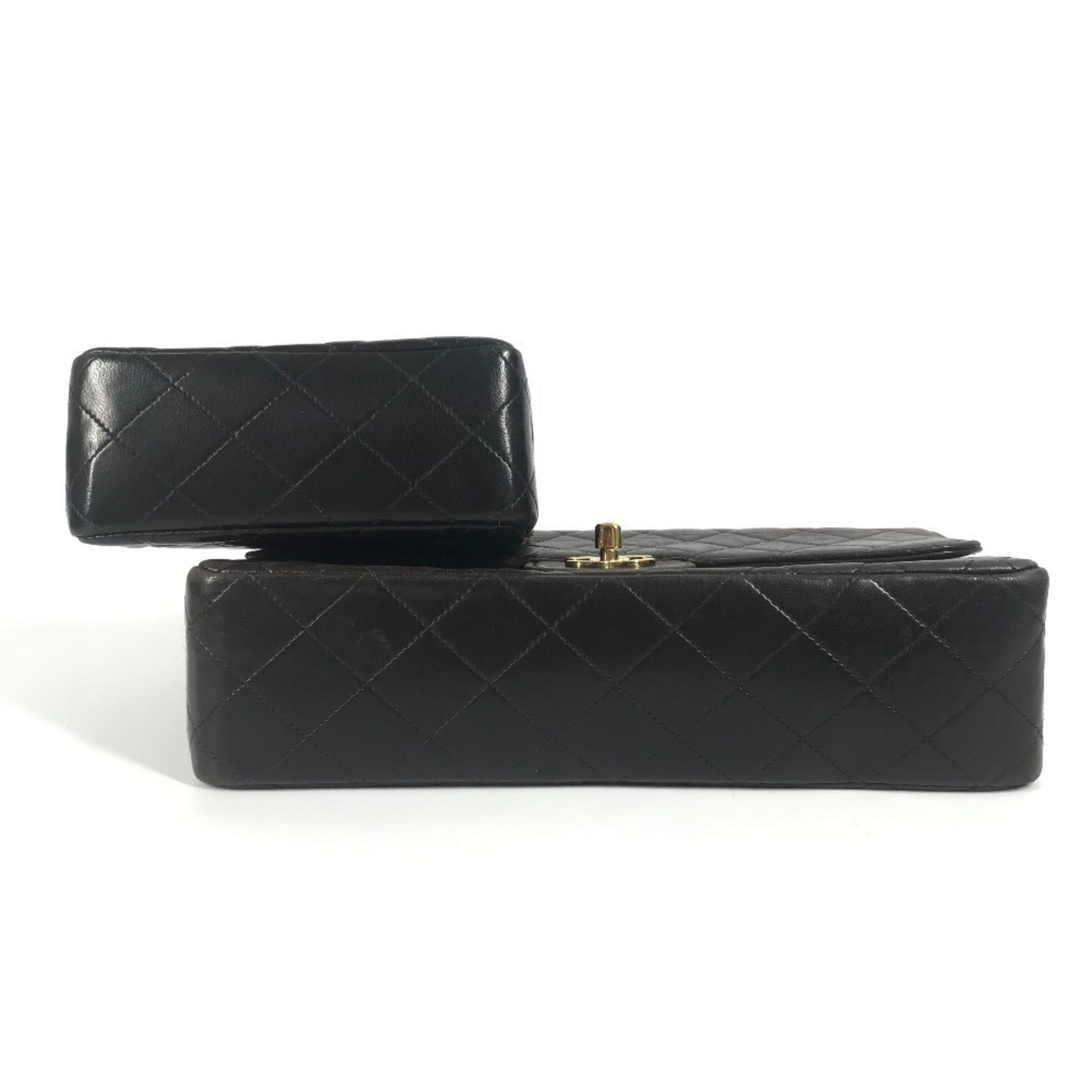 Chanel Black Leather Handbag Tote Bag (Pre-Owned)