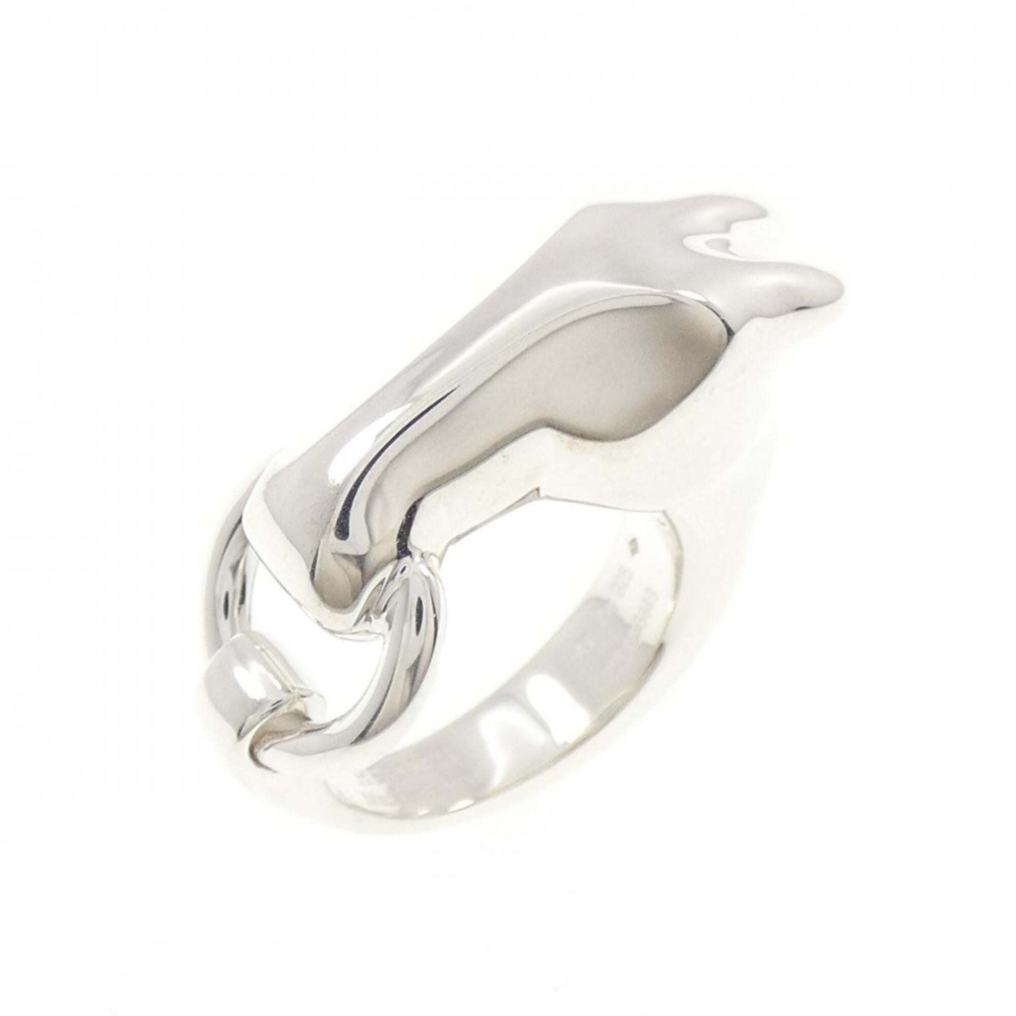 Hermes Silver 925 Band Ring (Pre-Owned)