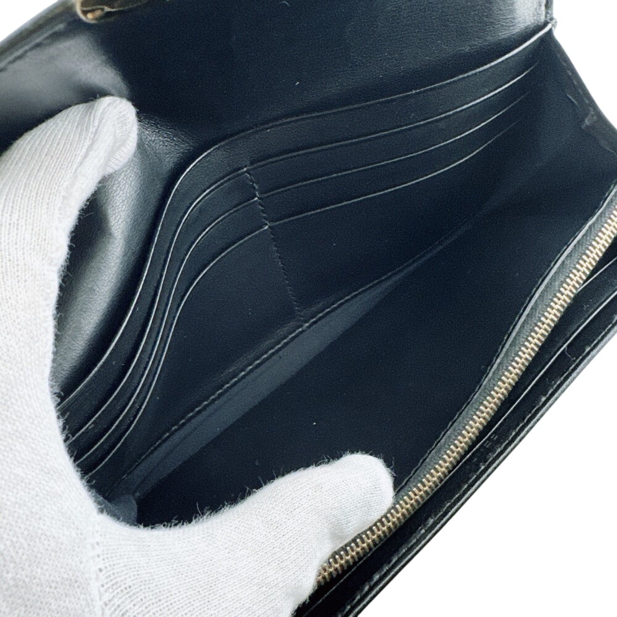 Fendi Black Leather Long Wallet (Bi-Fold) (Pre-Owned)