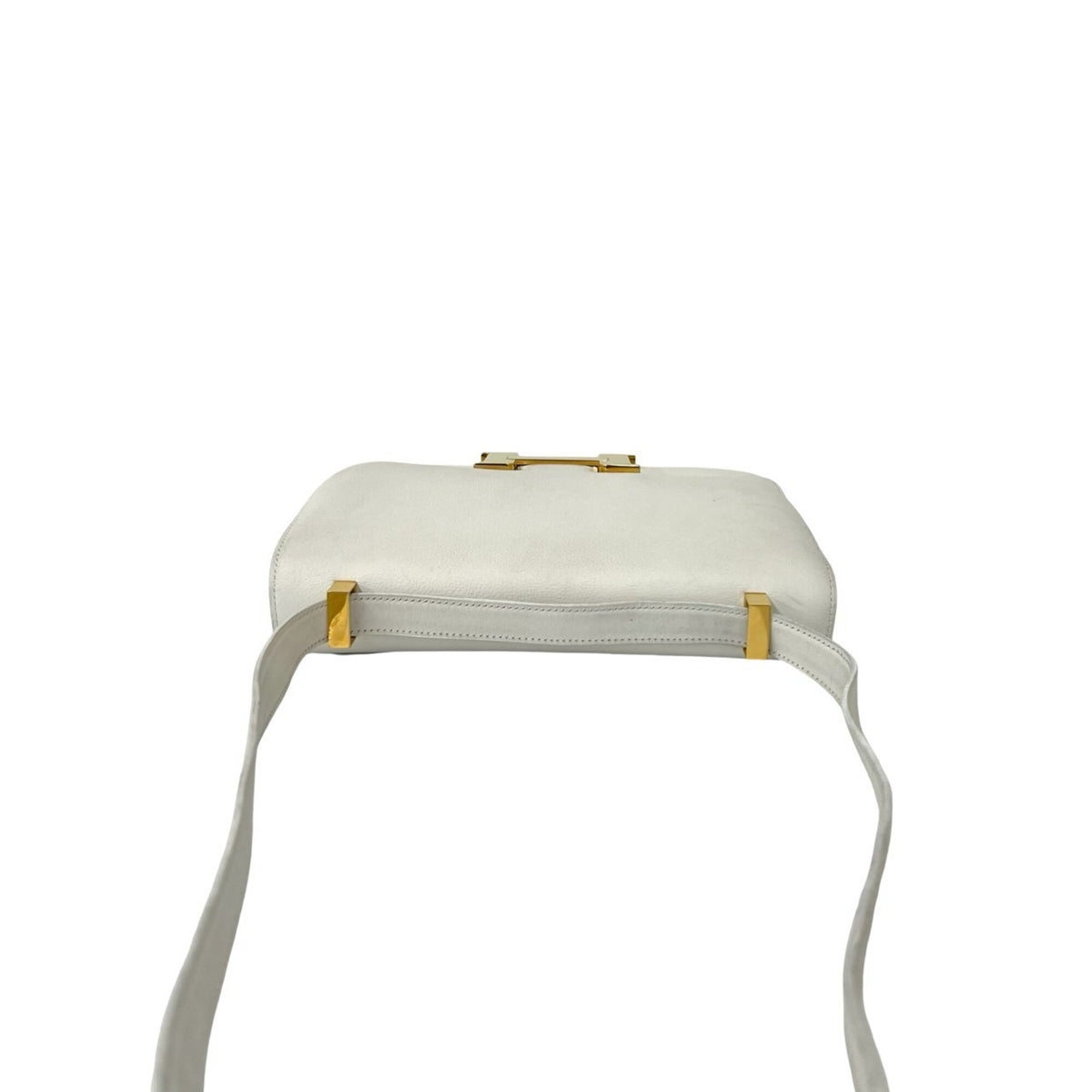 Hermes White Gulliver Leather Shoulder Bag (Pre-Owned)