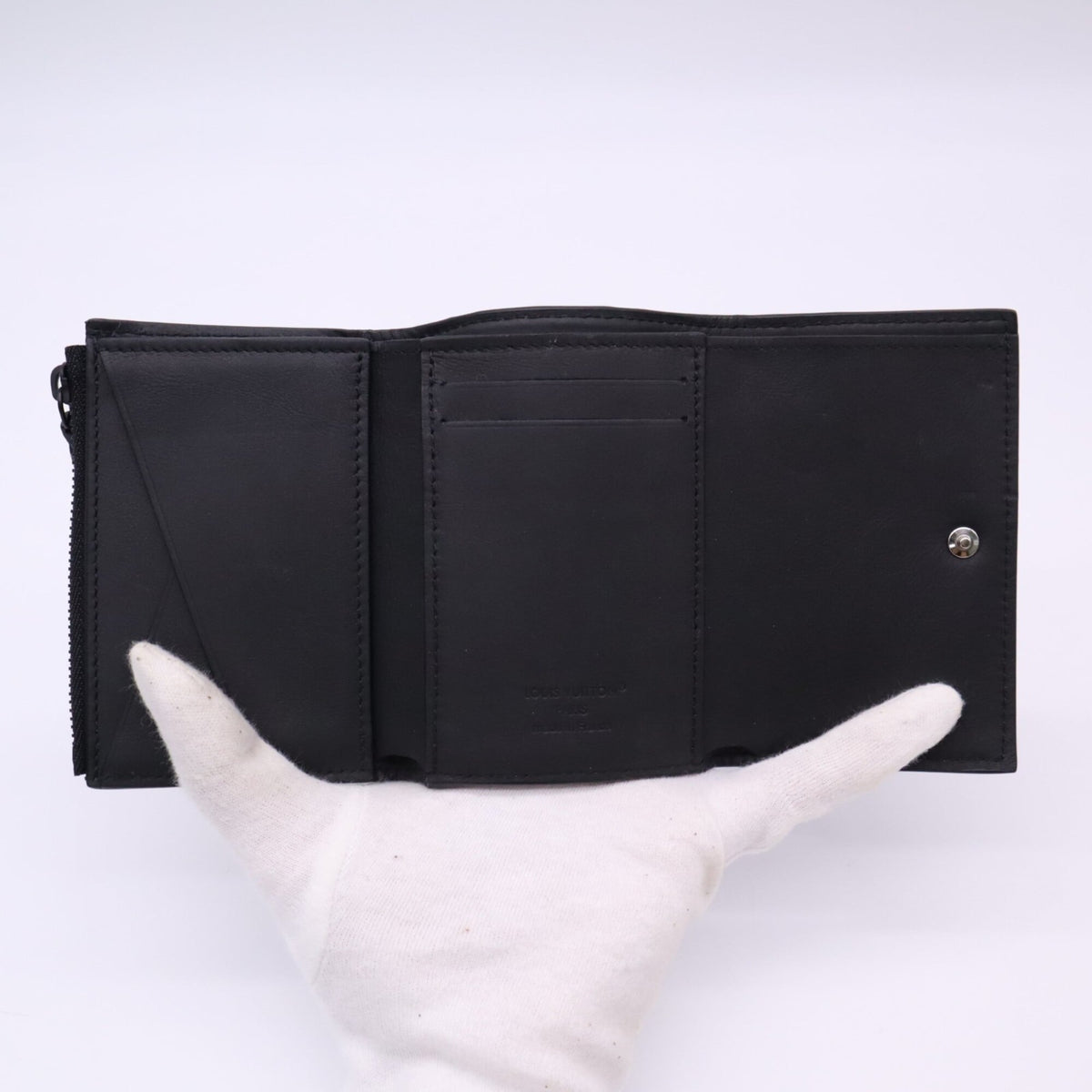 Louis Vuitton Monogram Shadow Black Monogram Shadow Wallet (Tri-Fold) (Pre-Owned)