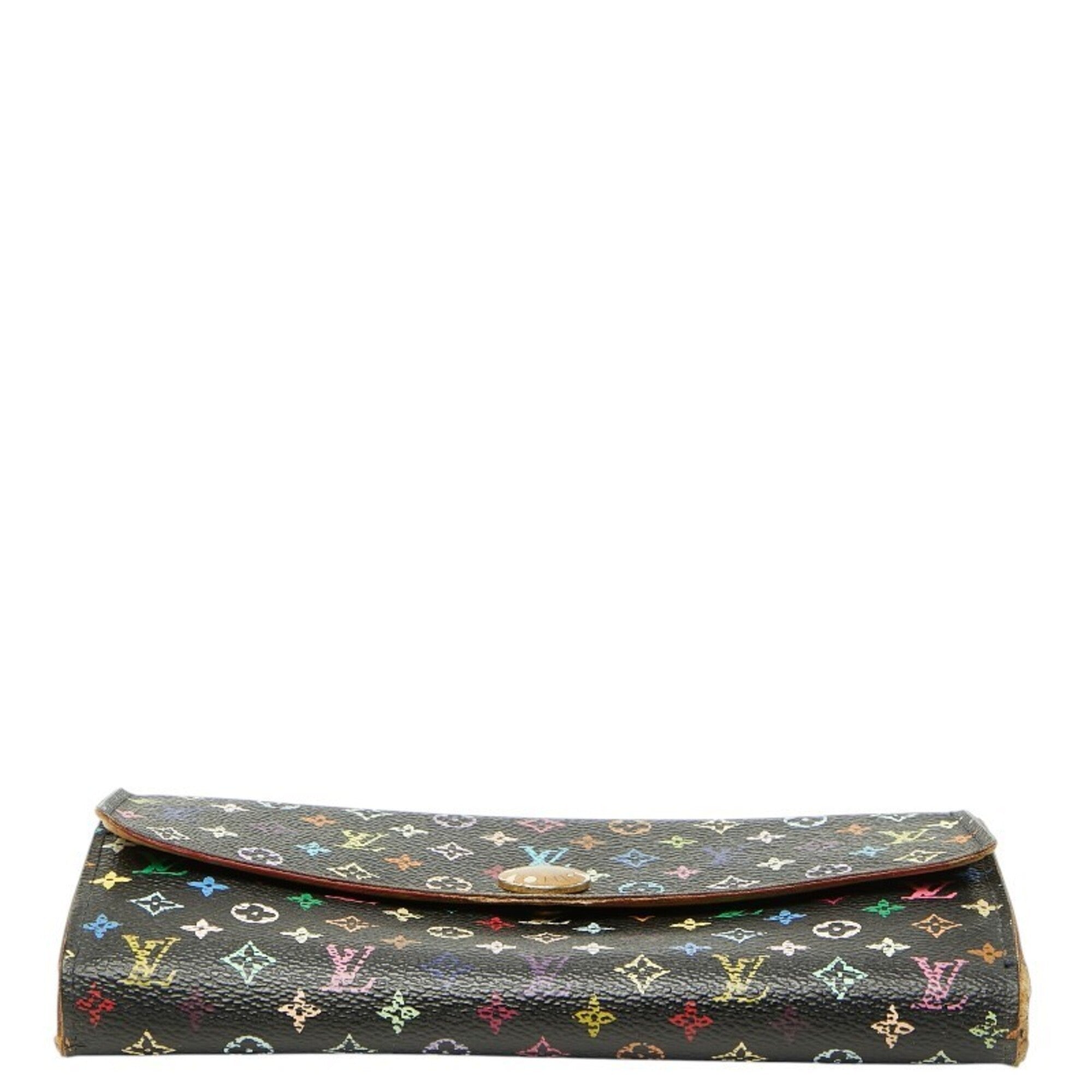 Louis Vuitton Black Noir Pvc Leather Long Wallet (Bi-Fold) (Pre-Owned)