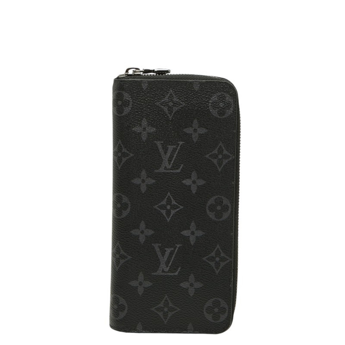 Louis Vuitton Black Gray Pvc Leather Long Wallet (Bi-Fold) (Pre-Owned)