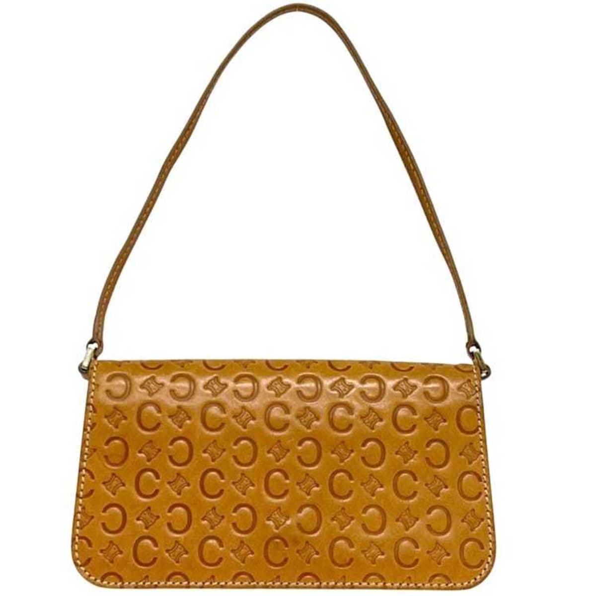 Celine Macadam Beige Leather Shoulder Bag (Pre-Owned)
