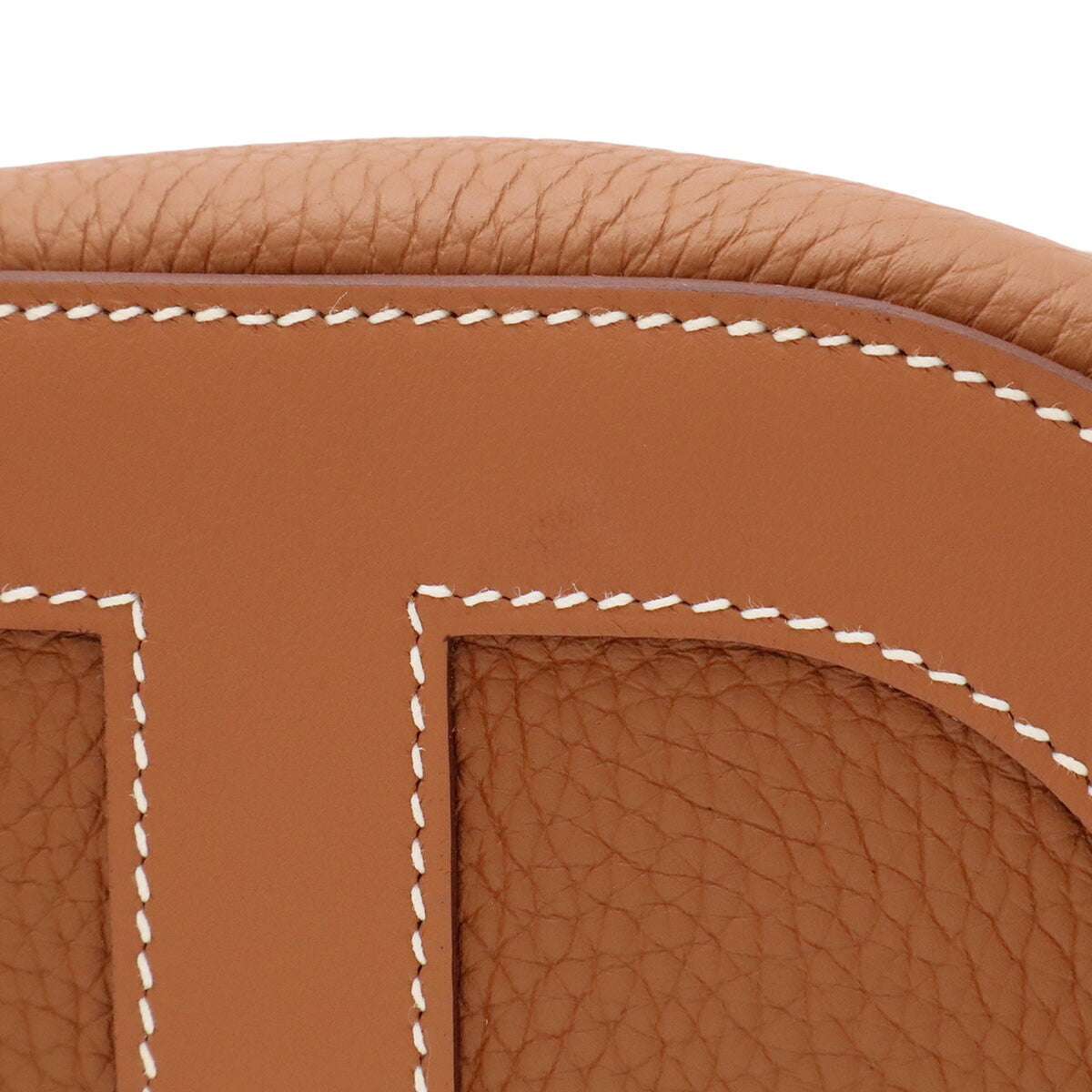 Hermes Brown Gold Brown Taurillon Clemence Leather Handbag Tote Bag (Pre-Owned)