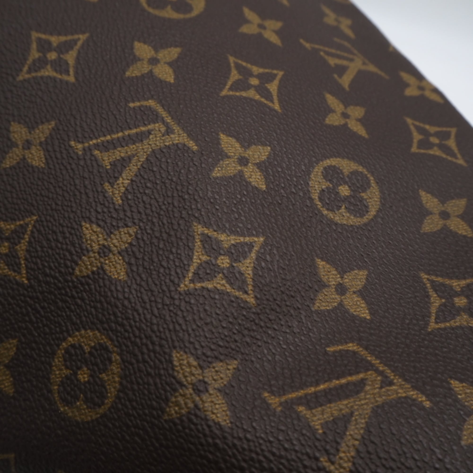 Louis Vuitton Monogram Beige Brown Coated Canvas Leather Boston Bag (Pre-Owned)