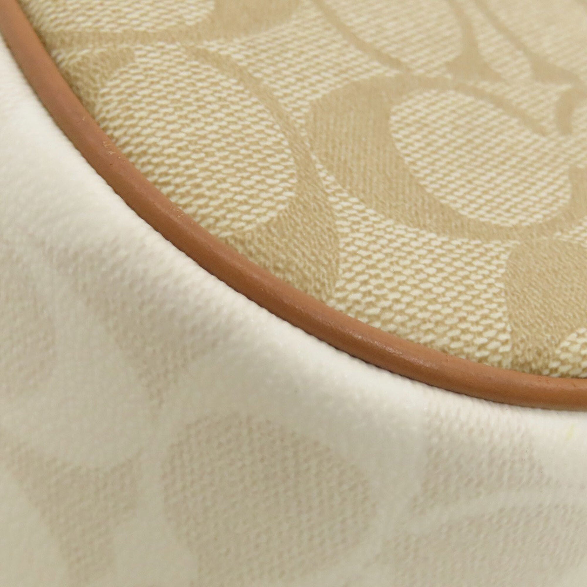 Coach Beige Signature Line Pvc Shoulder Bag (Pre-Owned)