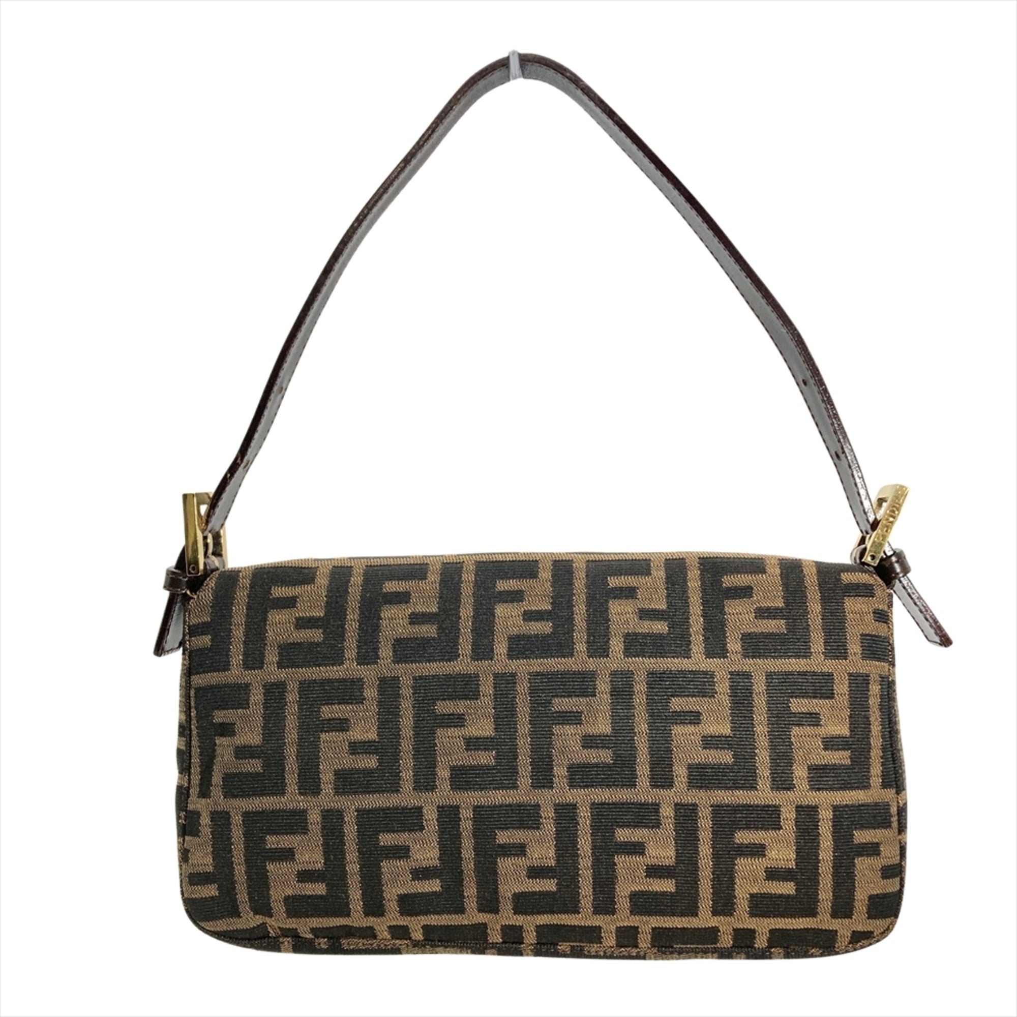 Fendi Brown Canvas Shoulder Bag (Pre-Owned)