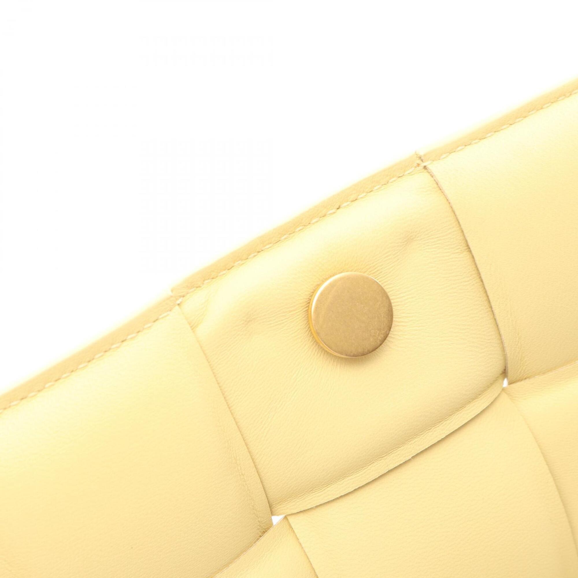 Bottega Veneta Yellow Leather Handbag Shoulder Bag (Pre-Owned)