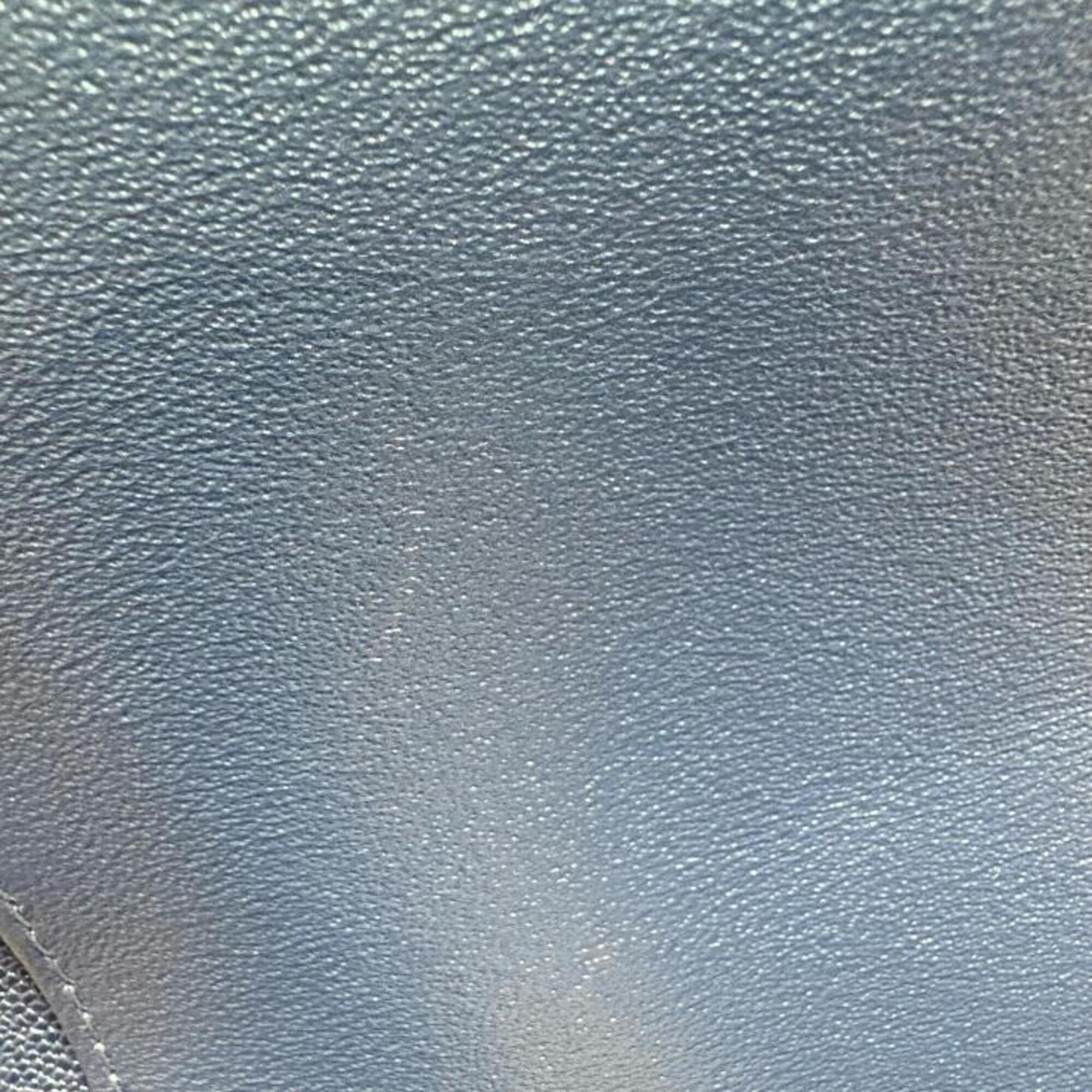 Chanel Blue Grained Calfskin Shoulder Bag (Pre-Owned)