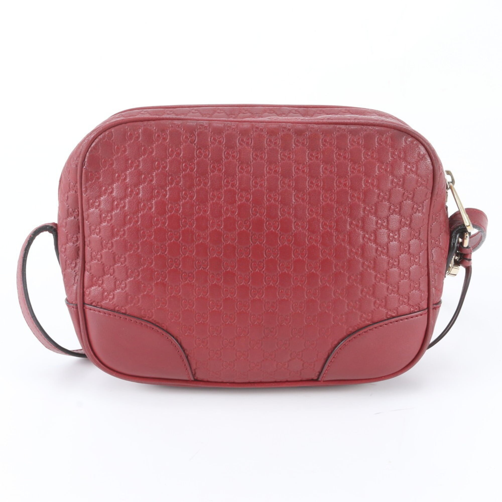 Gucci Red Color Wine Leather Handbag Shoulder Bag Tote Bag (Pre-Owned)