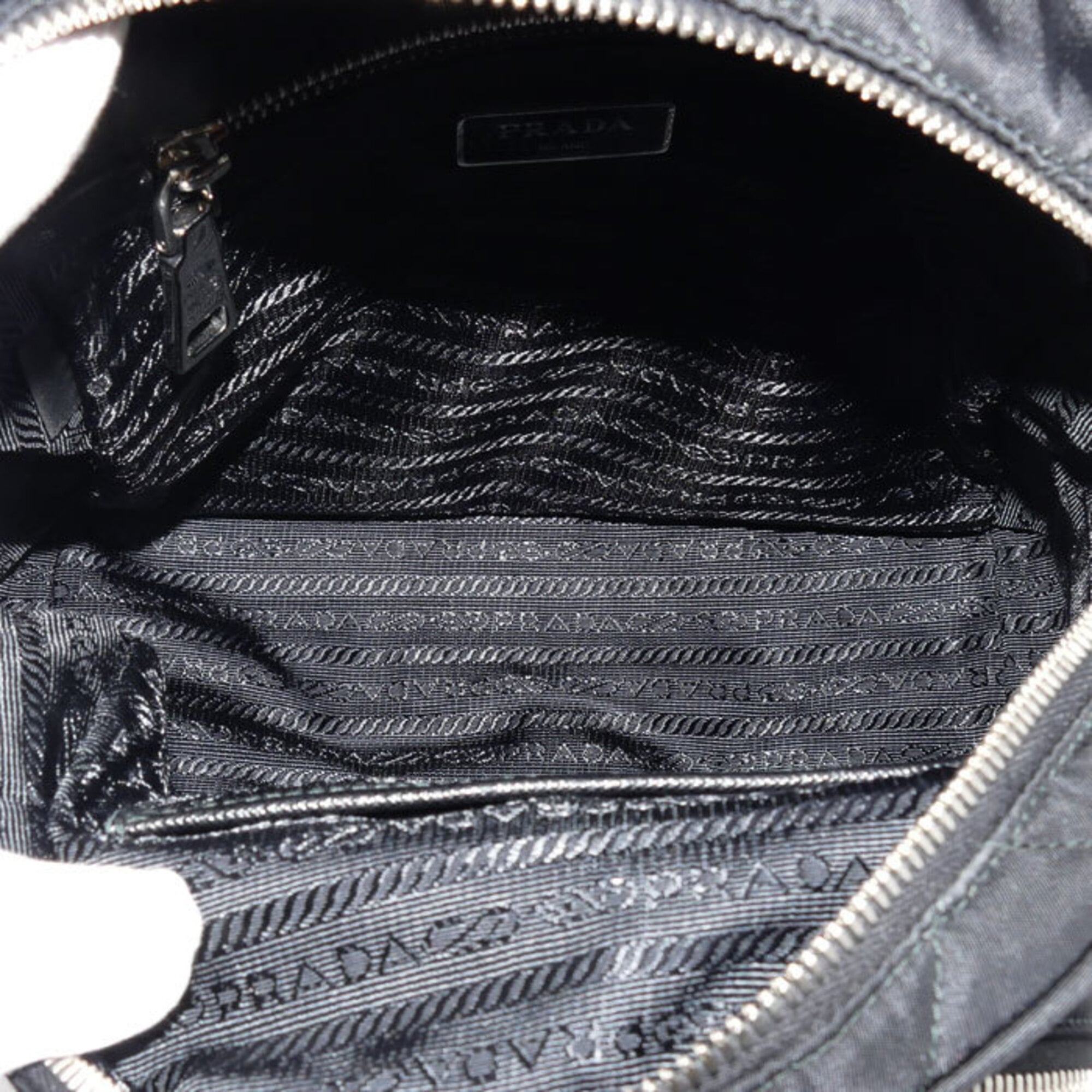 Prada Black Nylon Leather Backpack (Pre-Owned)