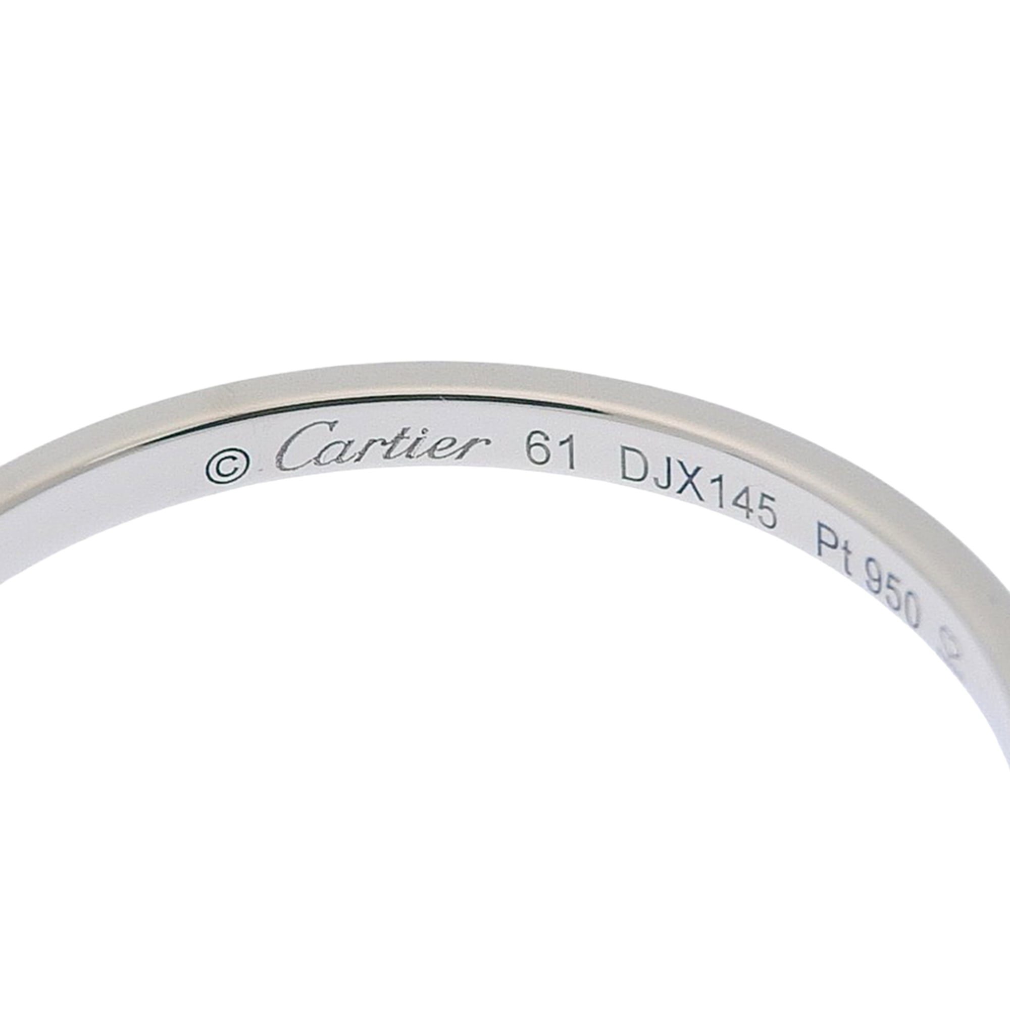 Cartier Platinum Platinum 950 Band Ring (Pre-Owned)