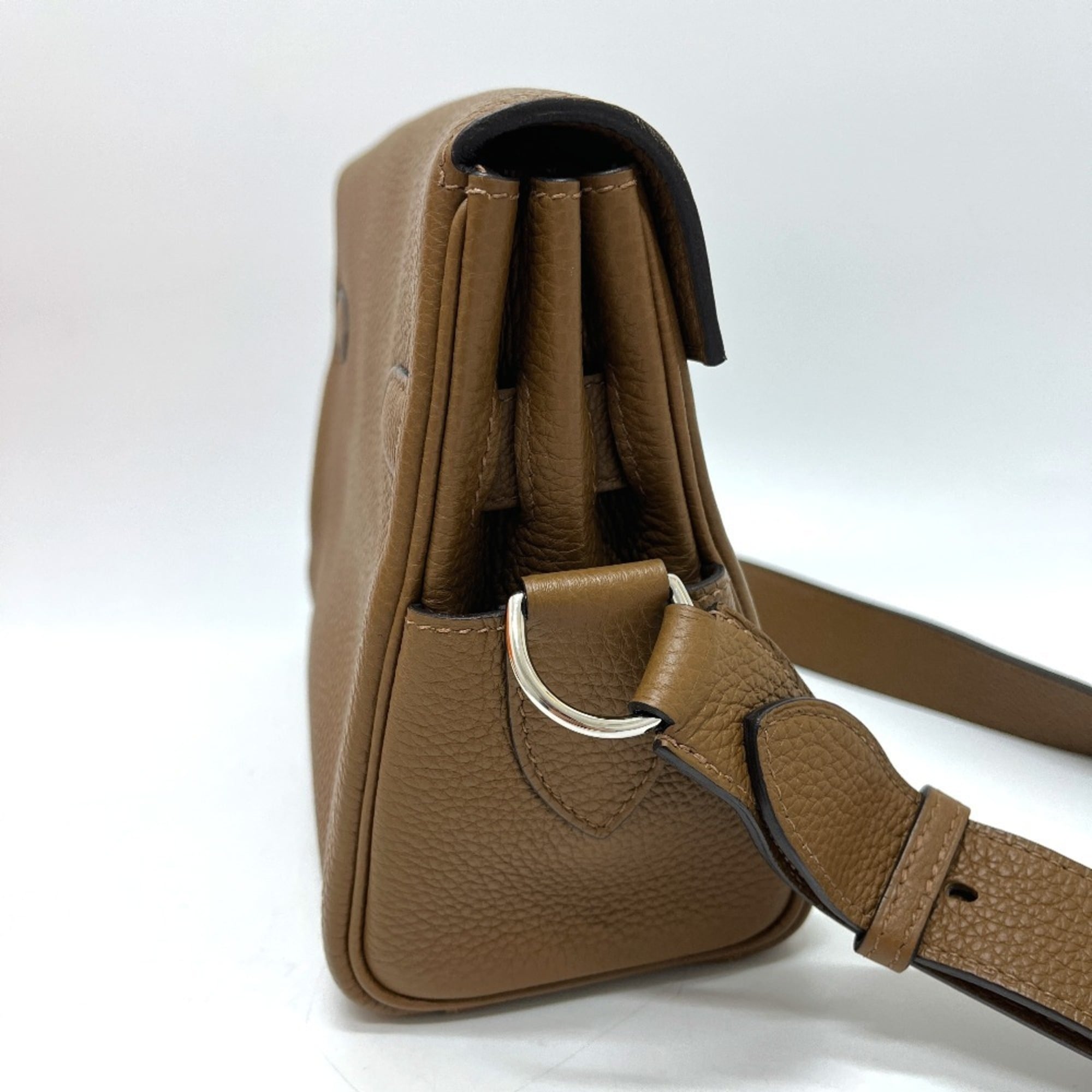 Hermes Kelly Brown Togo Leather Handbag Shoulder Bag (Pre-Owned)