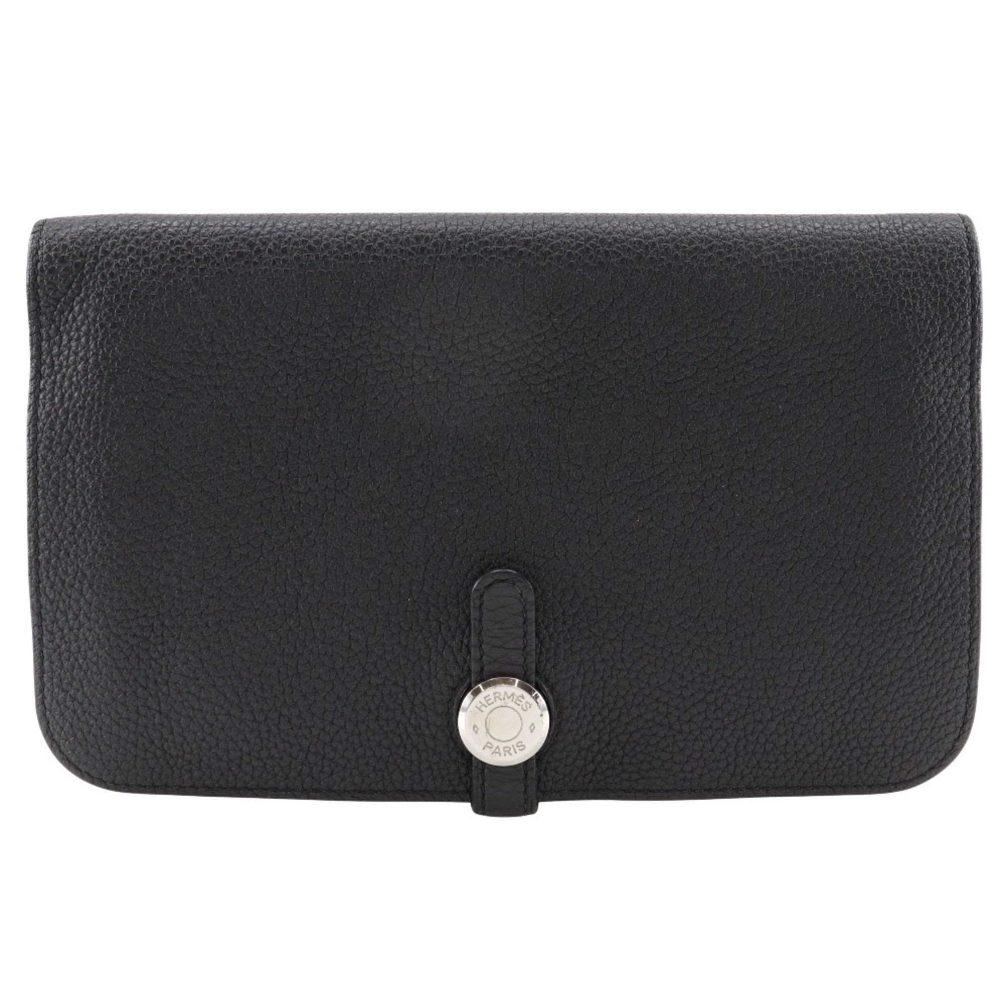 Hermes Black Togo Leather Wallet (Bi-Fold) (Pre-Owned)