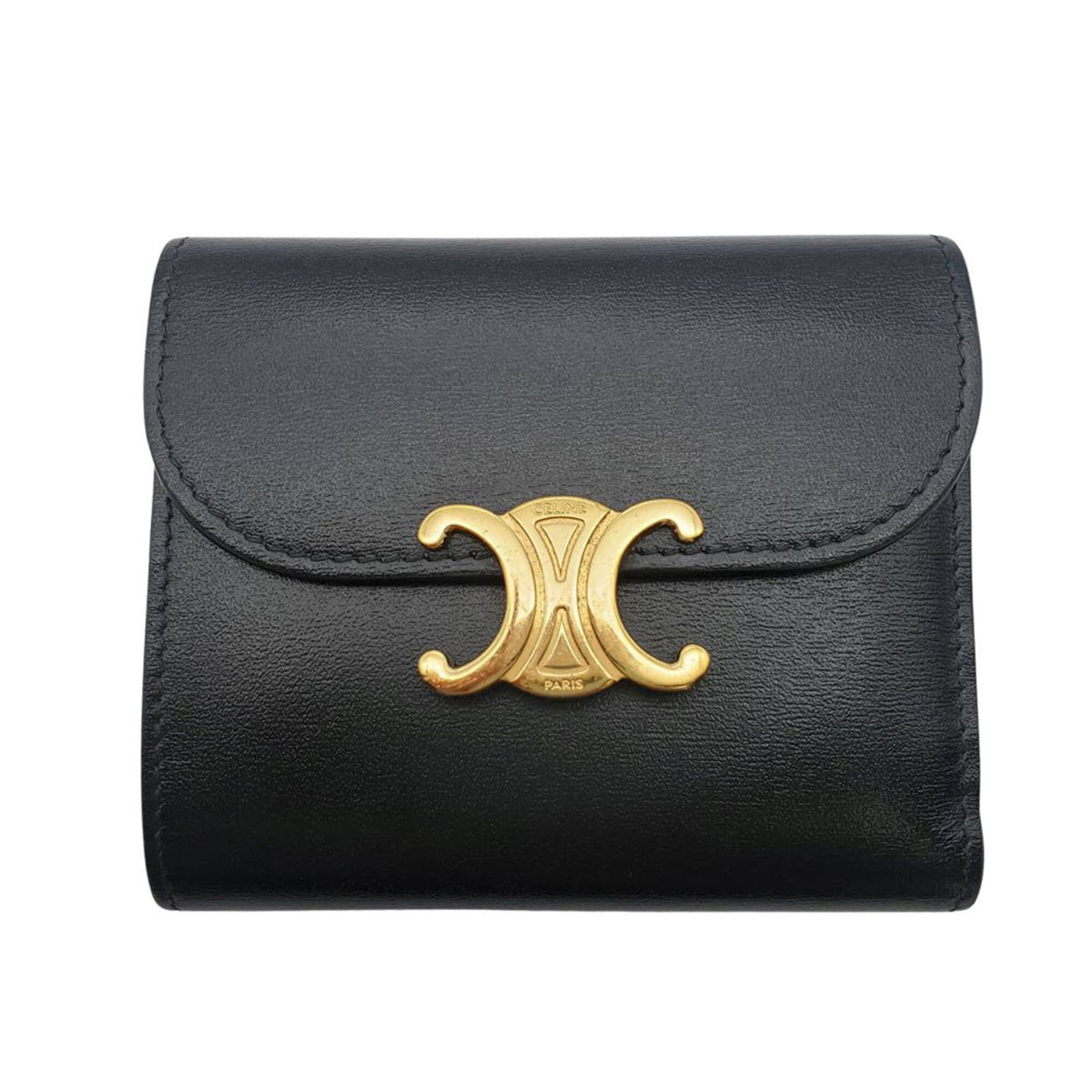 Celine Black Leather Wallet (Bi-Fold) (Pre-Owned)