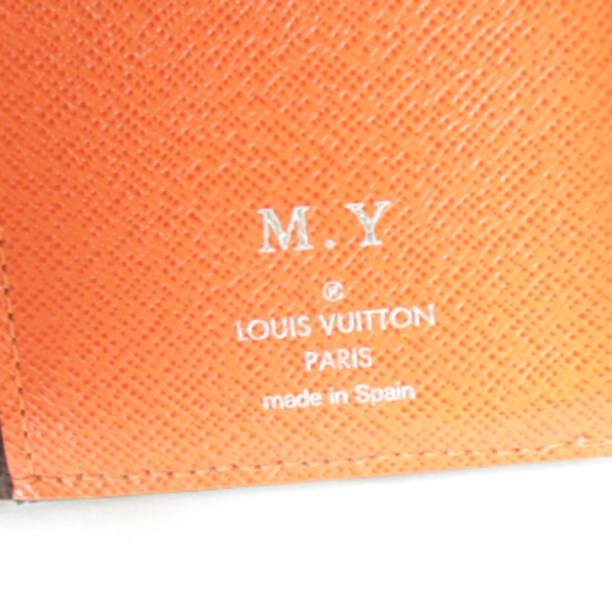 Louis Vuitton Brown Monogram Orange Monogram Epi Leather Wallet (Tri-Fold) (Pre-Owned)