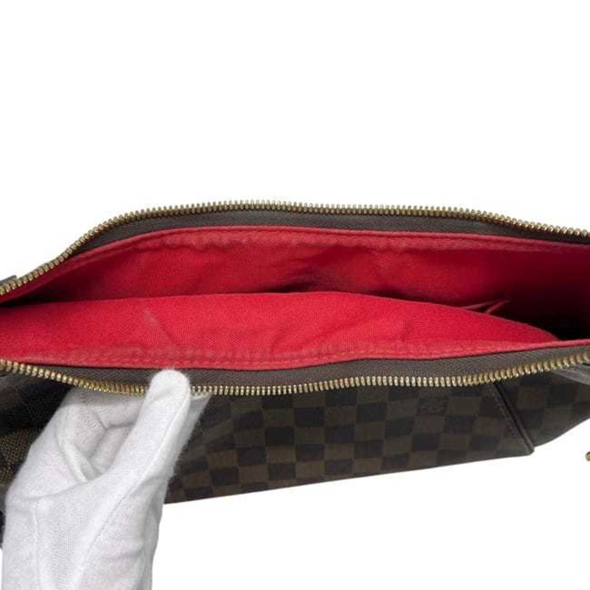 Louis Vuitton Damier Brown Damier Canvas Ebene Damier Canvas Shoulder Bag (Pre-Owned)