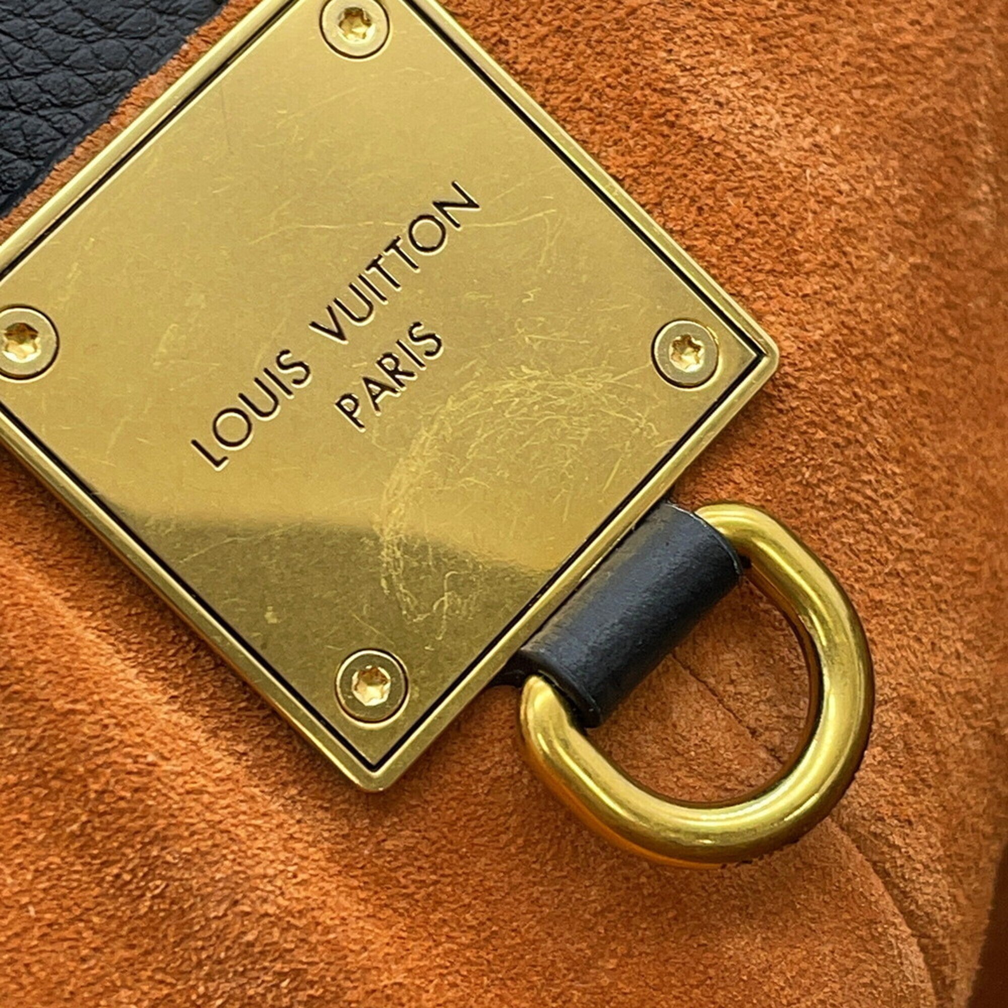 Louis Vuitton Monogram Black Noir Leather Handbag Shoulder Bag (Pre-Owned)