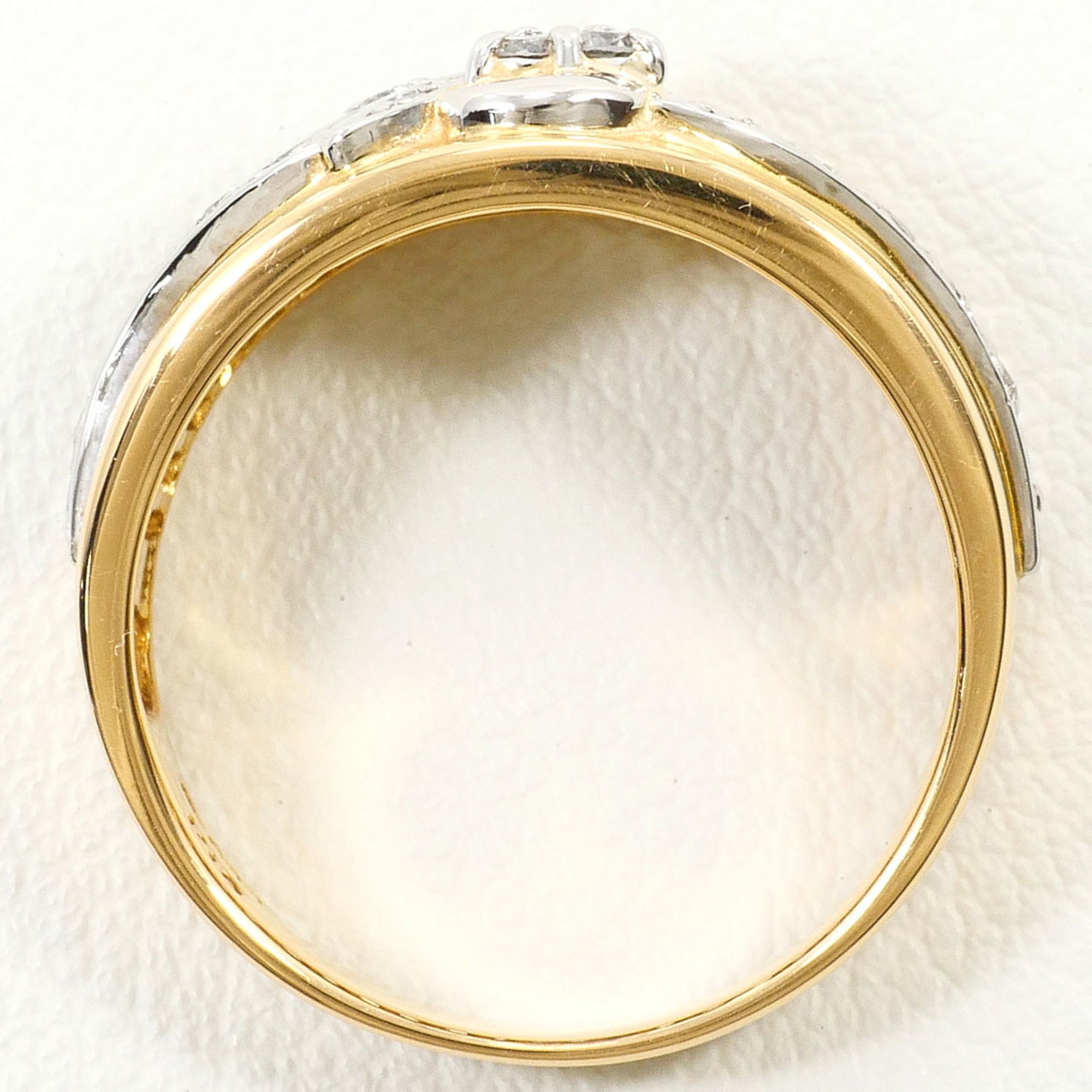 Unbranded Platinum Yellow Gold Yellow Gold (18K) Platinum 900 Band Ring (Pre-Owned)