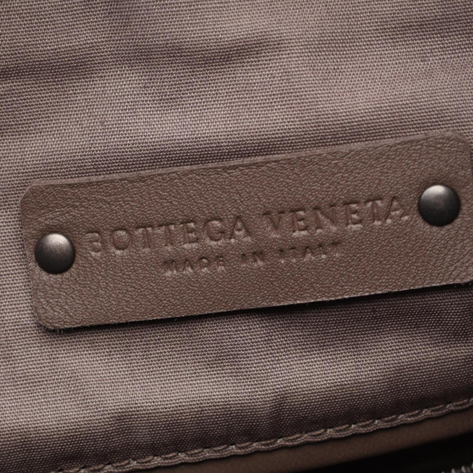 Bottega Veneta Intrecciato Brown Gray Multi-Color Leather Backpack (Pre-Owned)