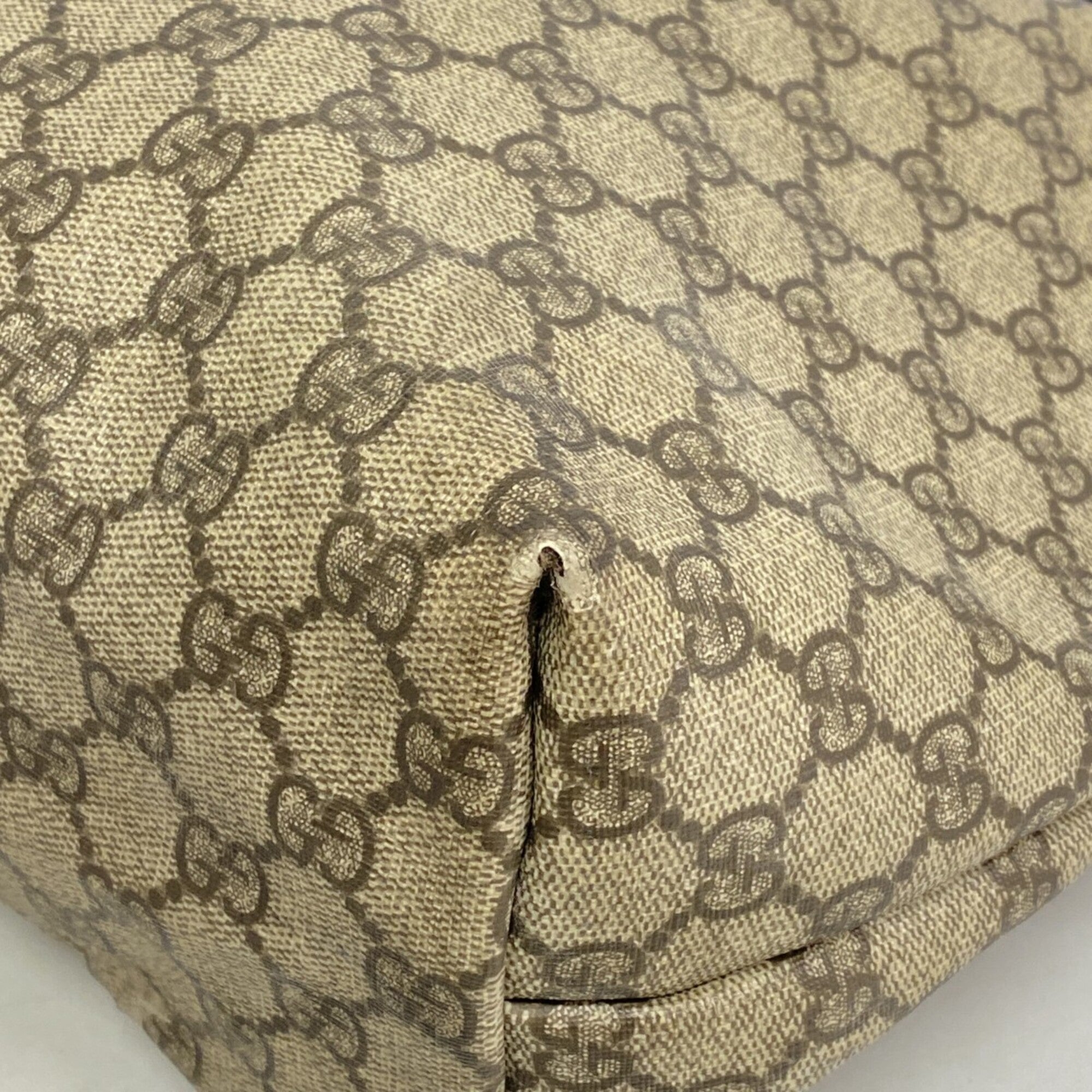 Gucci Beige Brown Pvc Tote Bag (Pre-Owned)