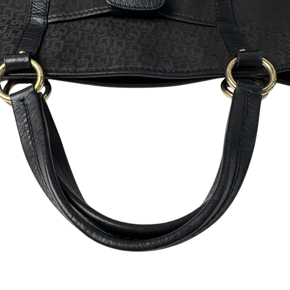 Dolce & Gabbana Dark Brown Canvas Leather Handbag Tote Bag (Pre-Owned)