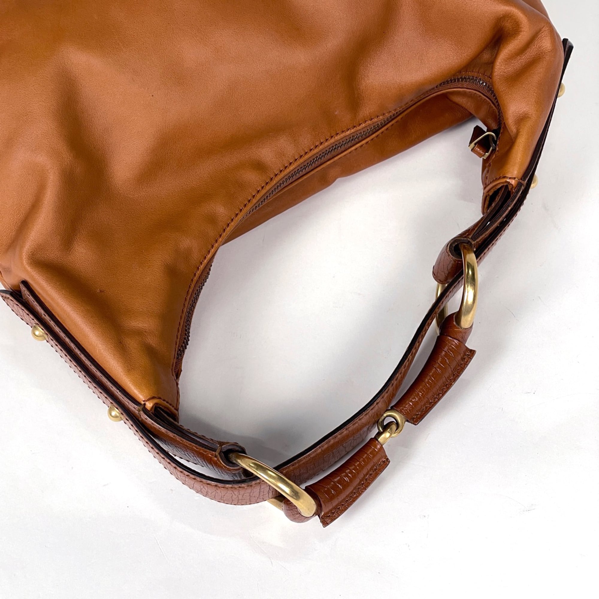 Gucci Brown Leather Shoulder Bag (Pre-Owned)