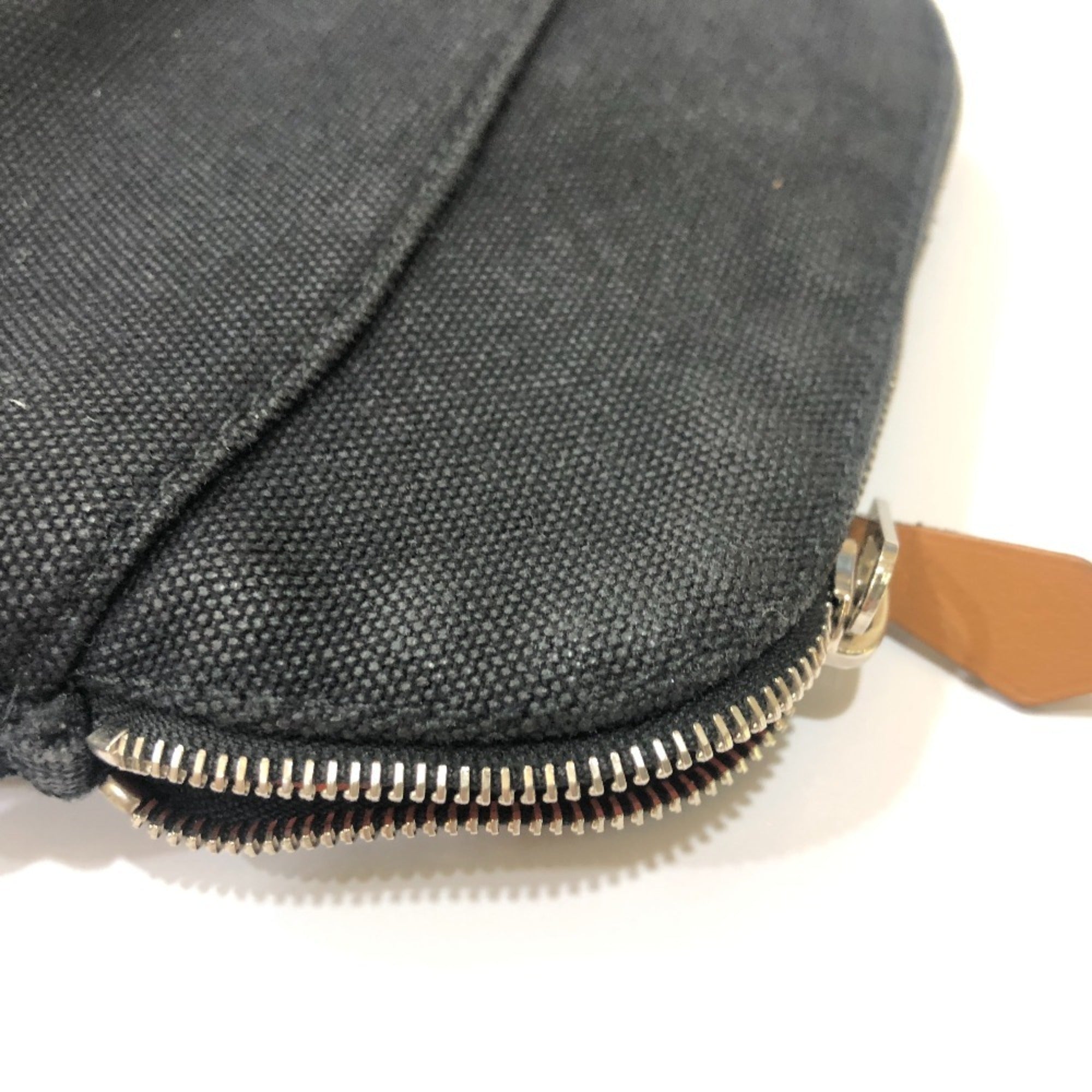 Hermes Bolide Black Canvas Pouch (Pre-Owned)