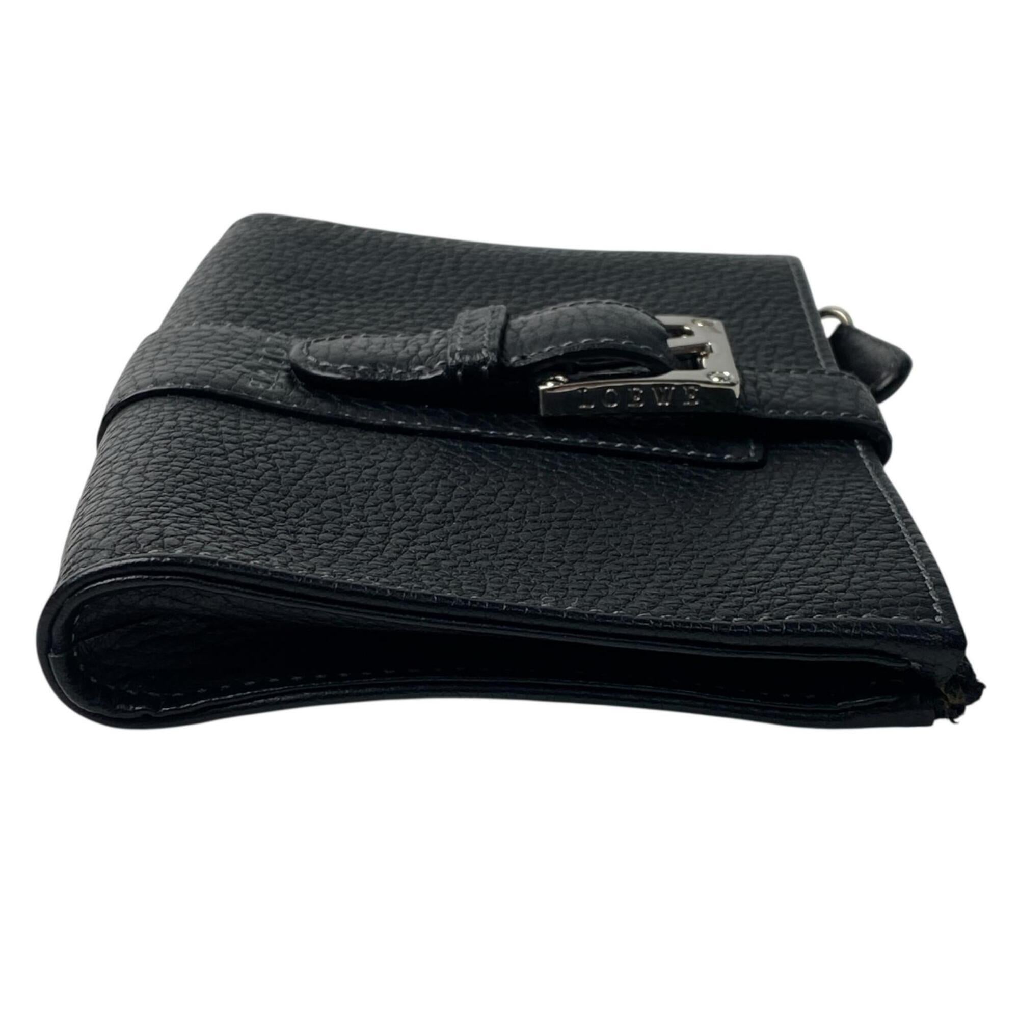 Loewe Black Leather Coin Purse/Coin Case (Pre-Owned)